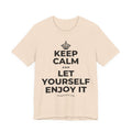 KEEP CALM AND LET YOURSELF ENJOY IT T-Shirt (Soft Cream–Heather Mauve)