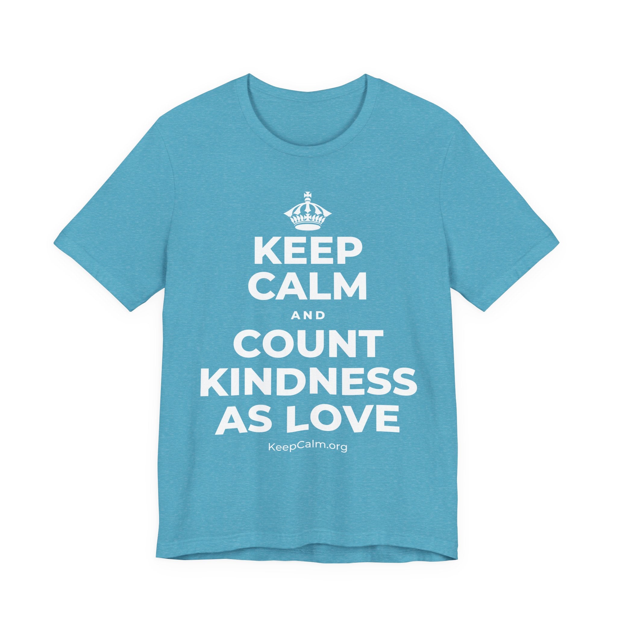 KEEP CALM AND COUNT KINDNESS AS LOVE T-Shirt (Soft Cream–Heather Mauve)