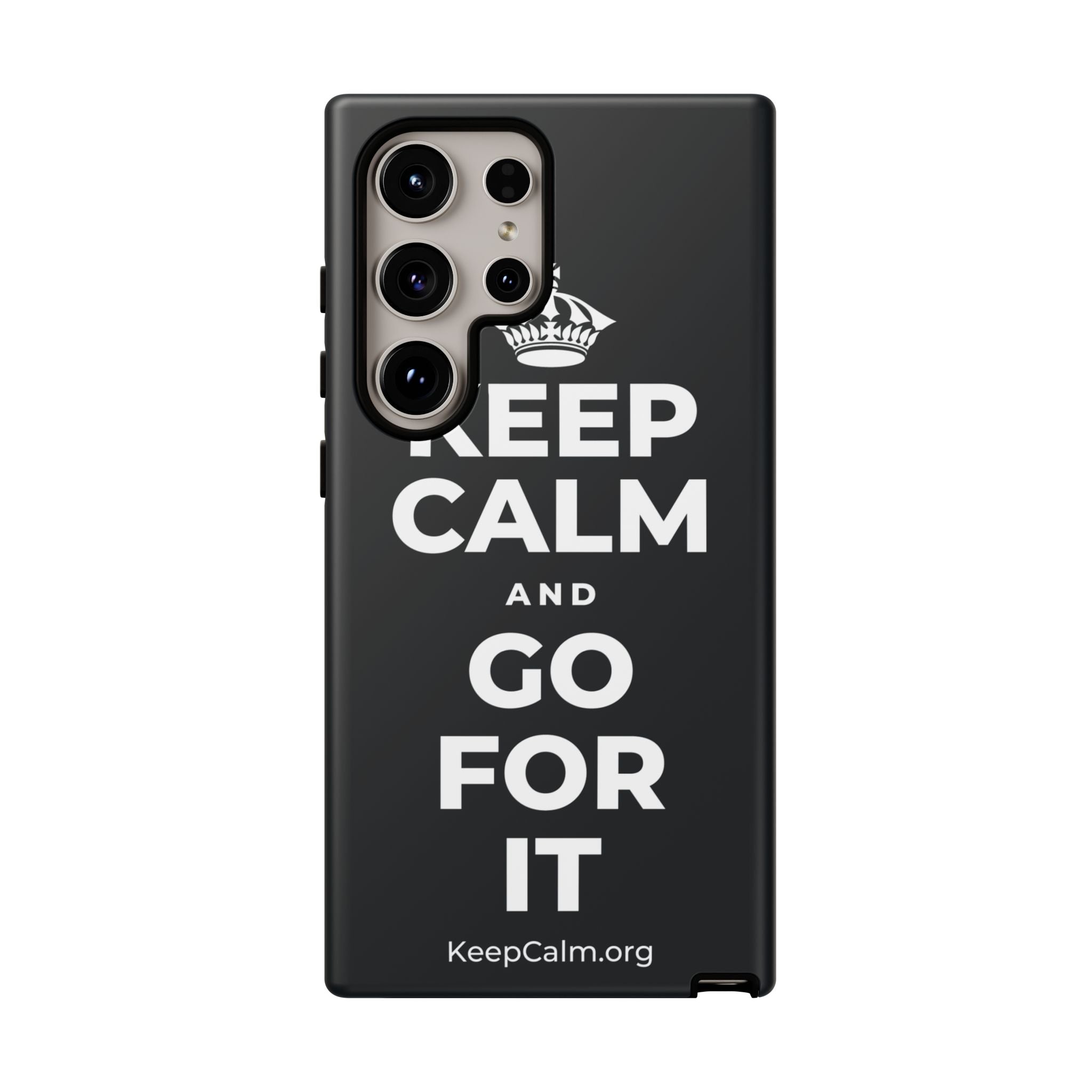 KEEP CALM AND GO FOR IT Phone Case (Dark)