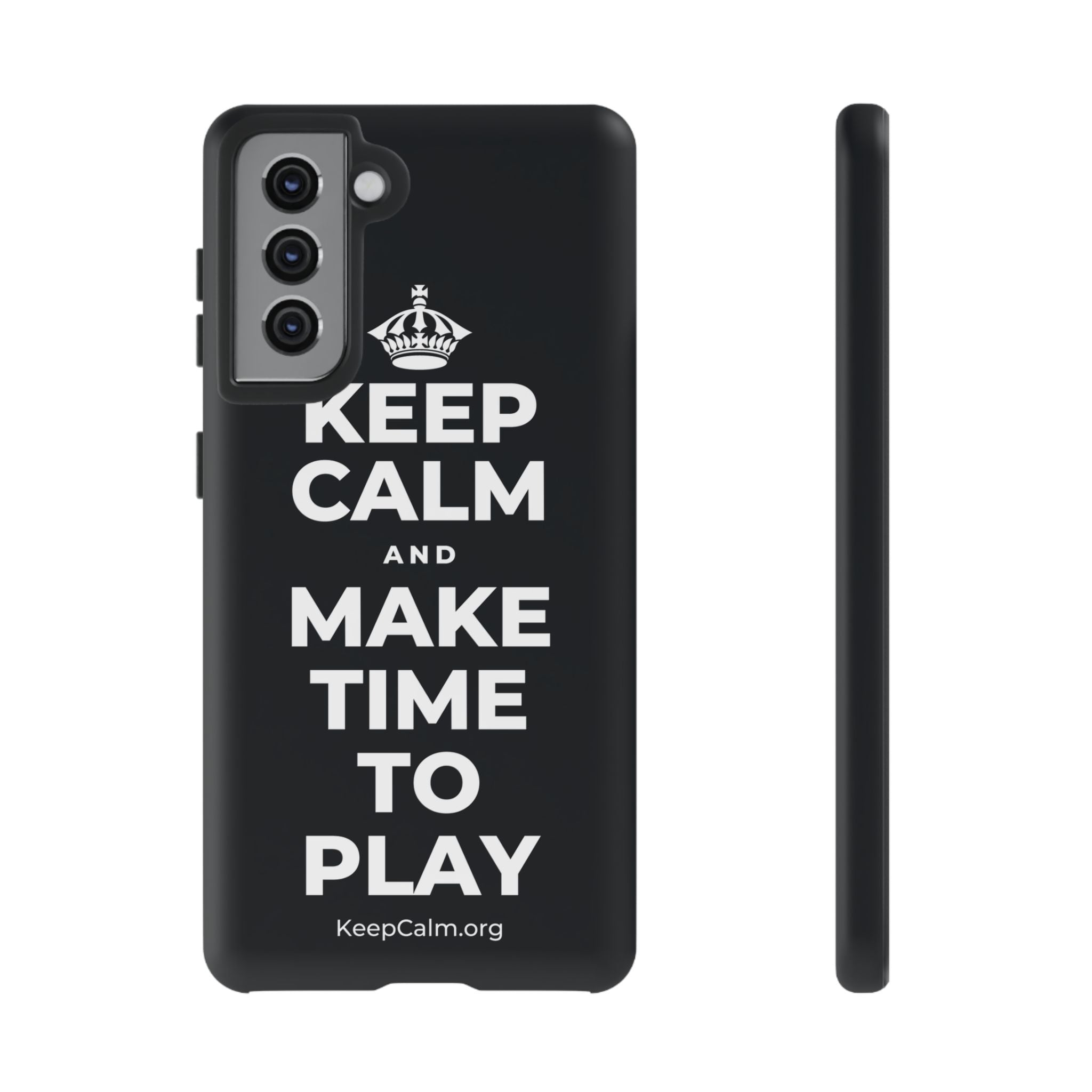 KEEP CALM AND MAKE TIME TO PLAY Phone Case (Dark)