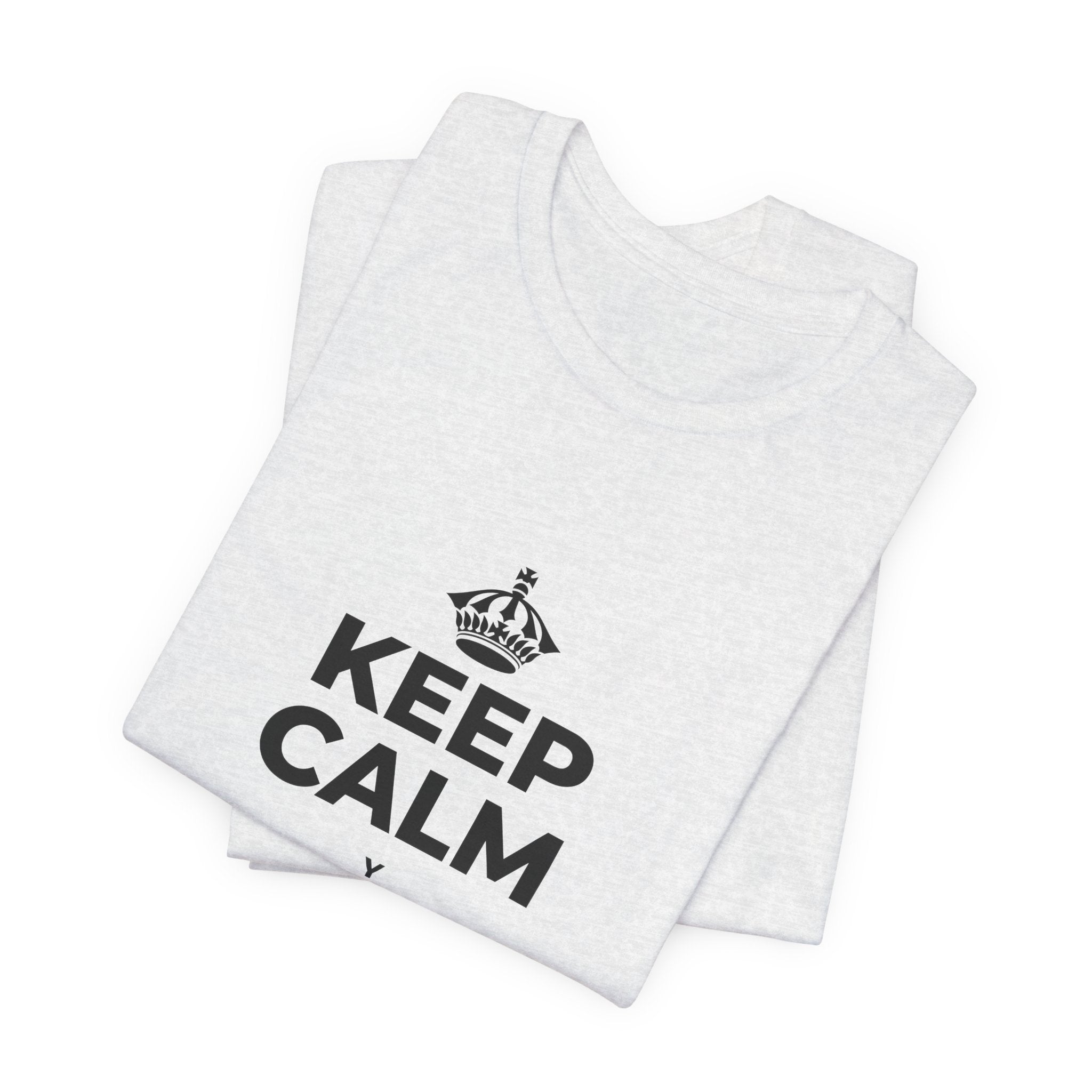 KEEP CALM Y PRENDE UNA VELA T-Shirt (Soft Cream–Heather Mauve)