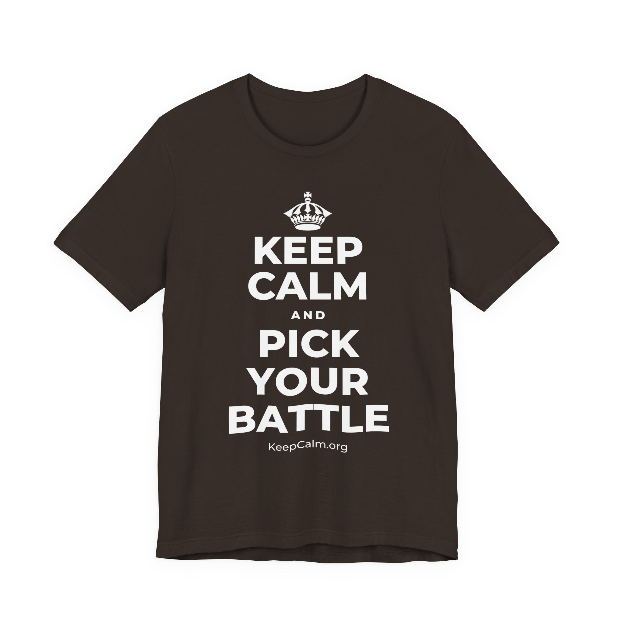KEEP CALM AND PICK YOUR BATTLE T-Shirt (Soft Cream–Heather Mauve)