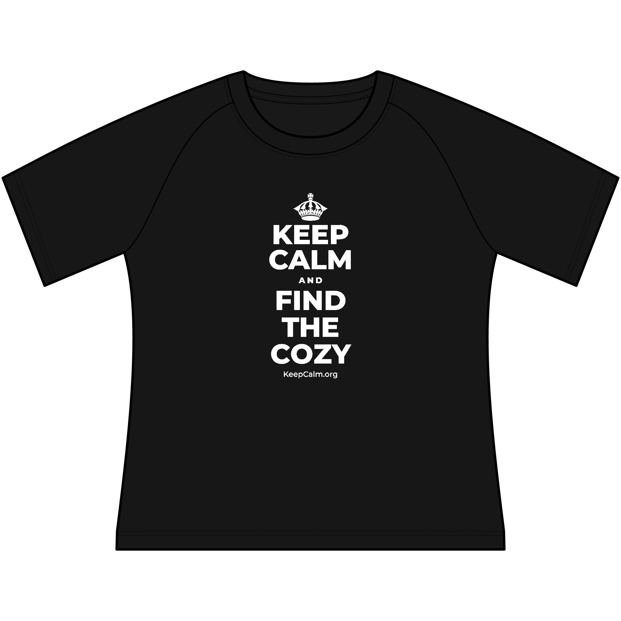 KEEP CALM AND FIND THE COZY Women's Raglan Tee