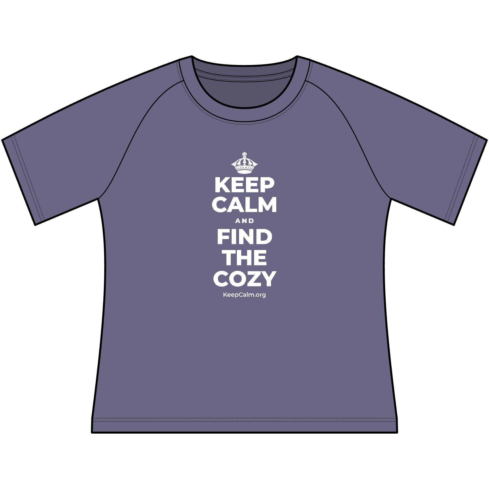 KEEP CALM AND FIND THE COZY Women's Raglan Tee