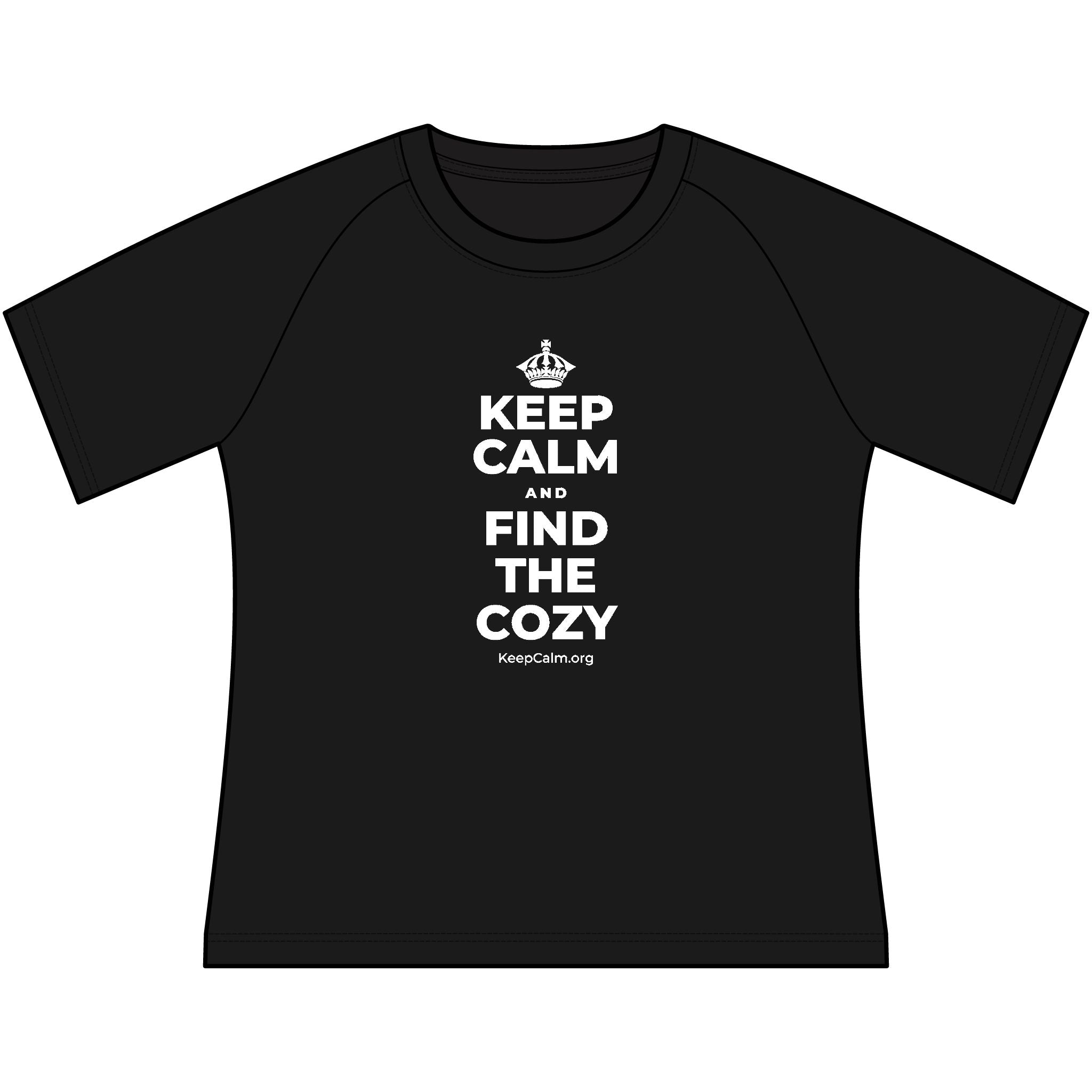 KEEP CALM AND FIND THE COZY Women's Raglan Tee