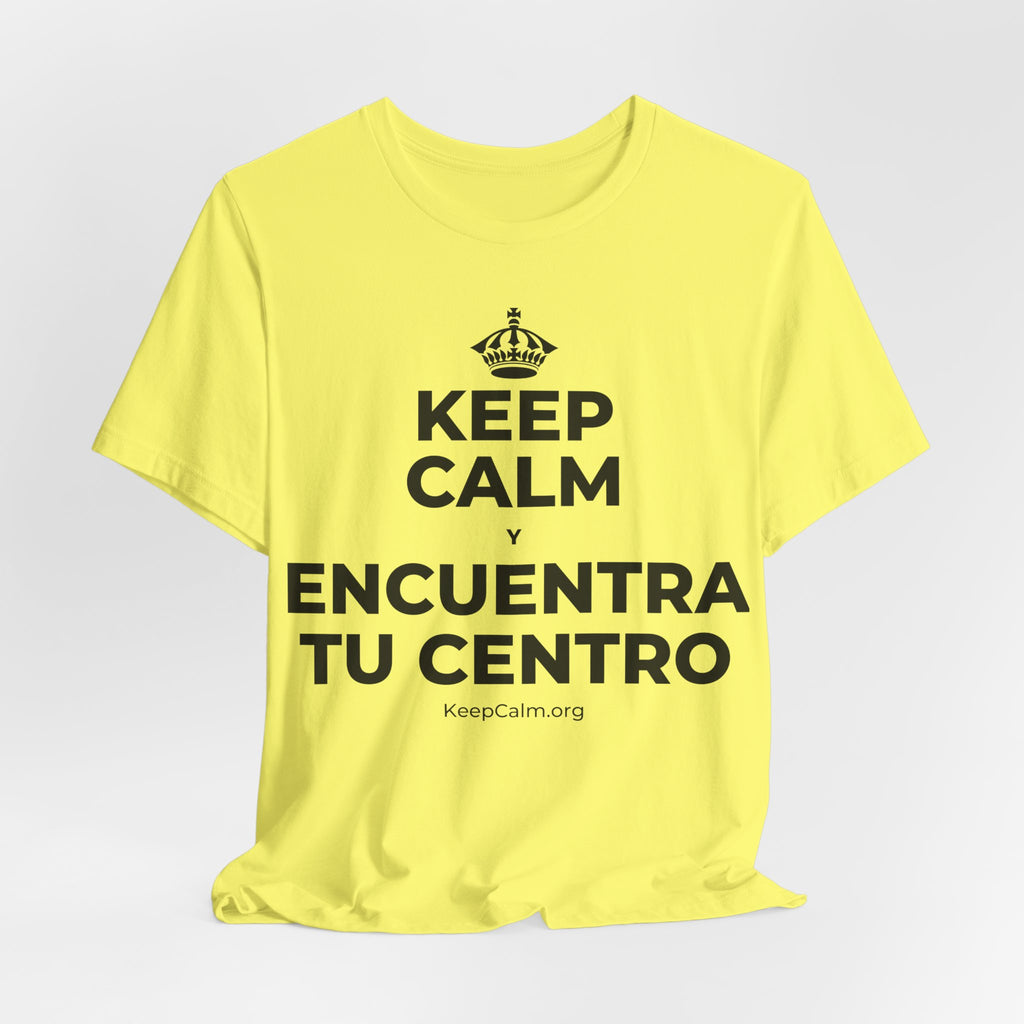 KEEP CALM Y ENCUENTRA TU CENTRO T-Shirt (Soft Cream–Heather Mauve)