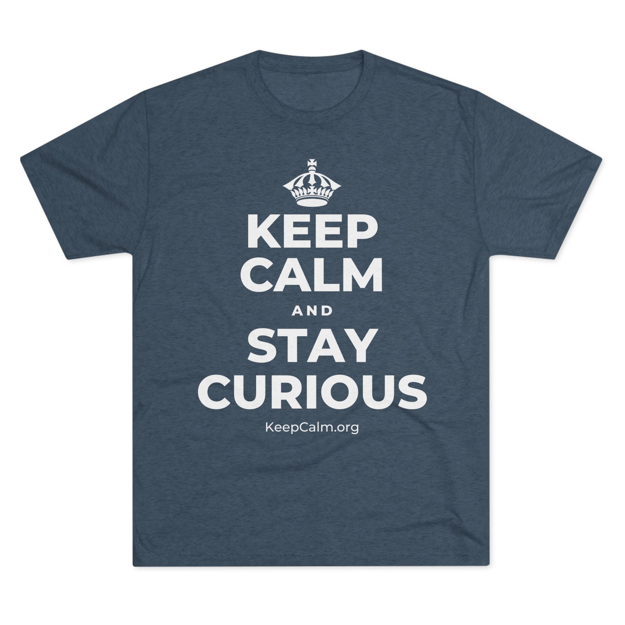 KEEP CALM AND STAY CURIOUS Tri-Blend Tee