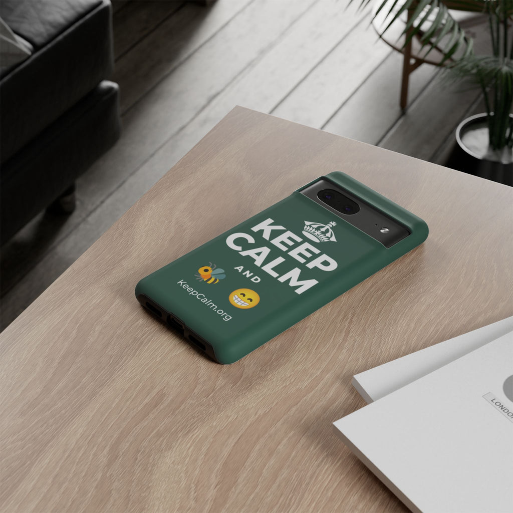 KEEP CALM AND BEE HAPPY Phone Case