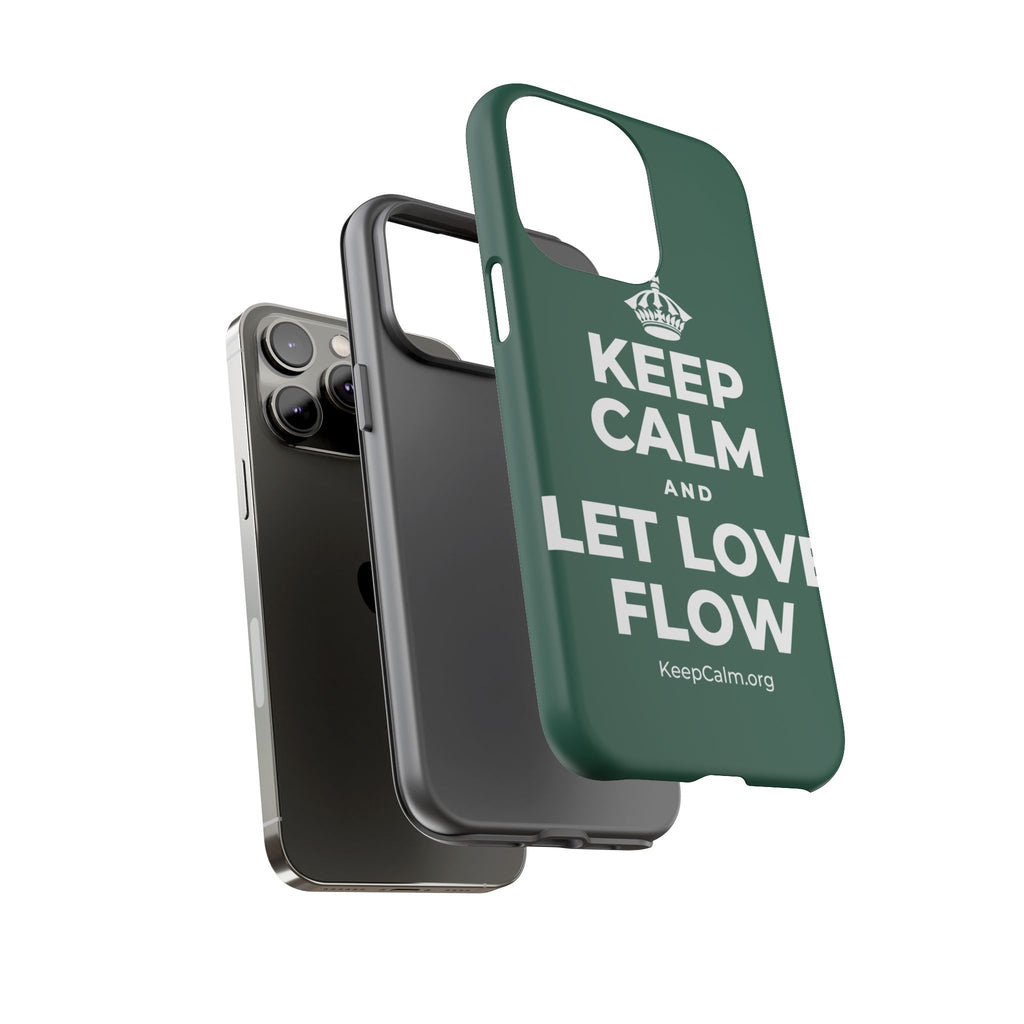 KEEP CALM AND LET LOVE FLOW Phone Case