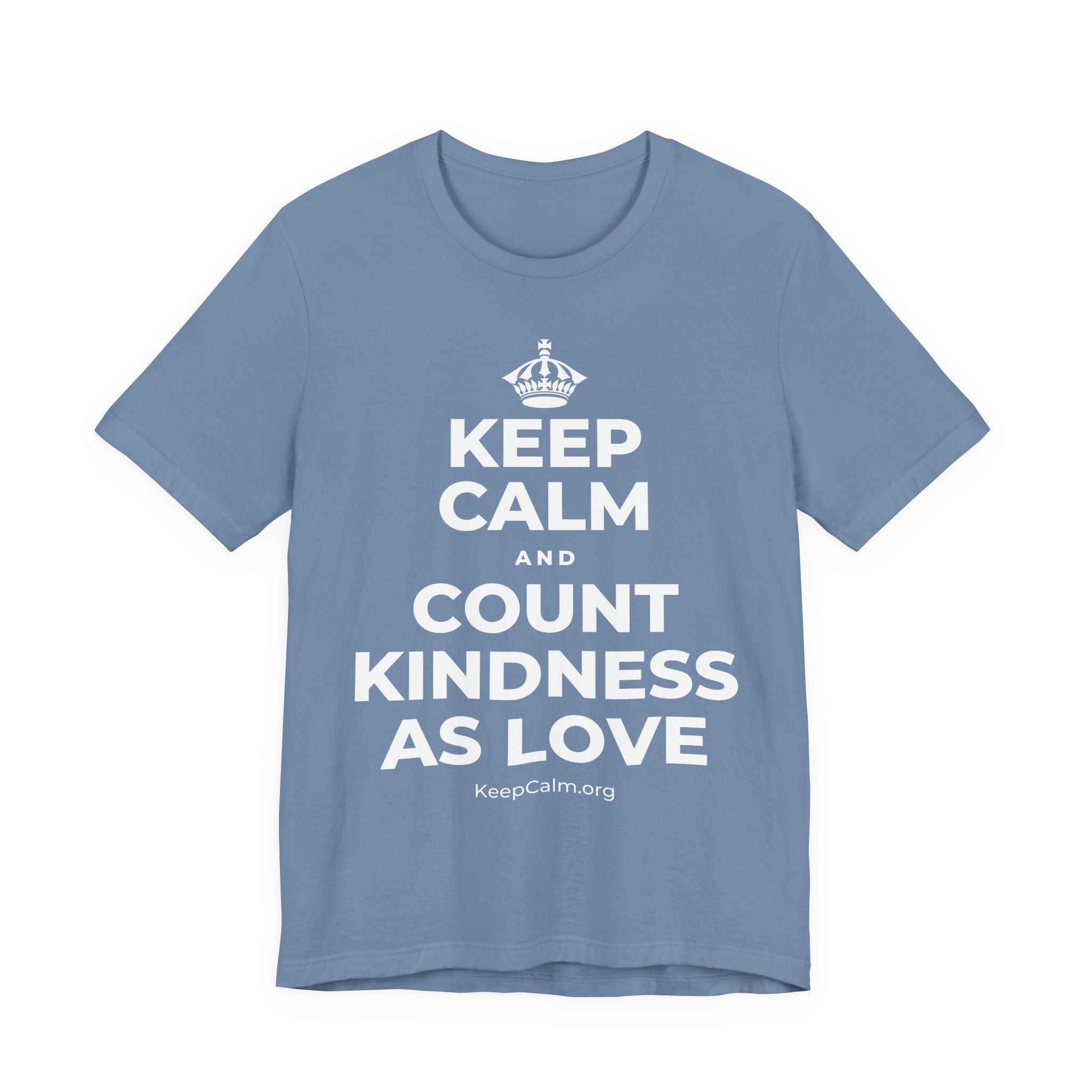 KEEP CALM AND COUNT KINDNESS AS LOVE T-Shirt (Soft Cream–Heather Mauve)