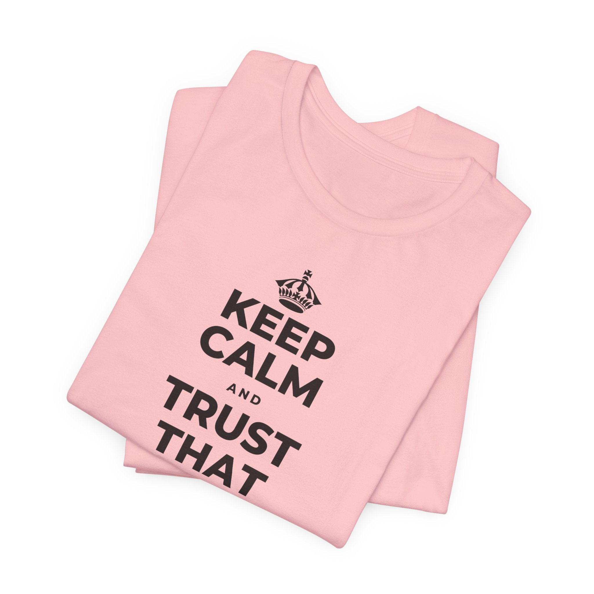 KEEP CALM AND TRUST THAT YOU'RE DOING YOUR BEST T-Shirt (White–Asphalt)