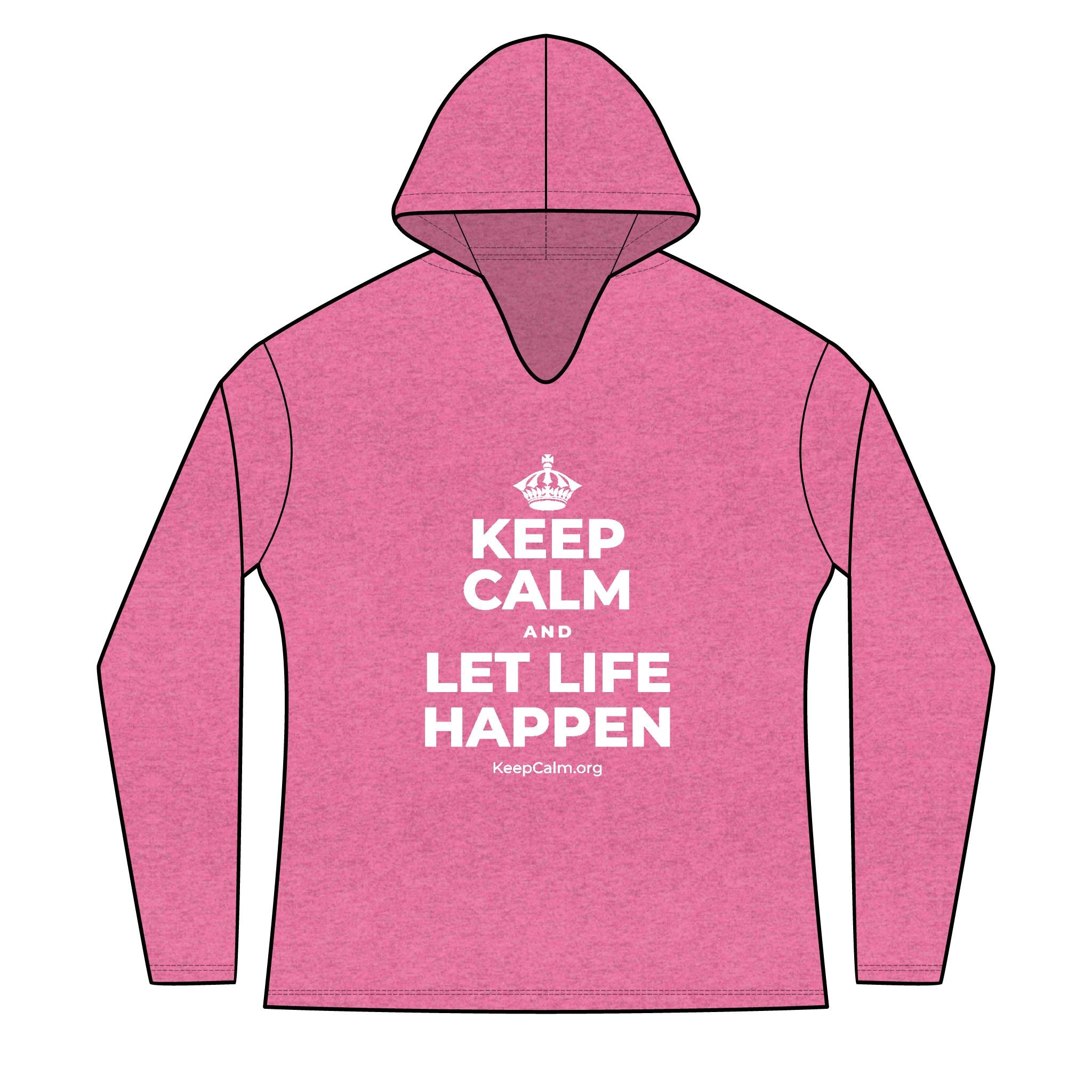 KEEP CALM AND LET LIFE HAPPEN Women's Long Sleeve Hoodie