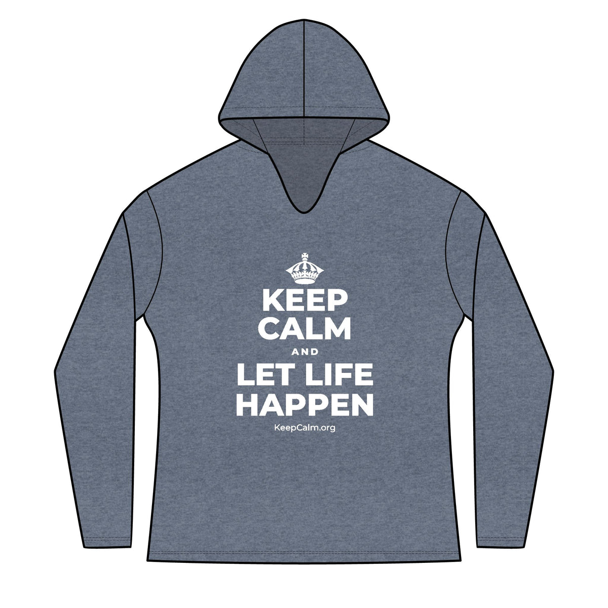 KEEP CALM AND LET LIFE HAPPEN Women's Long Sleeve Hoodie