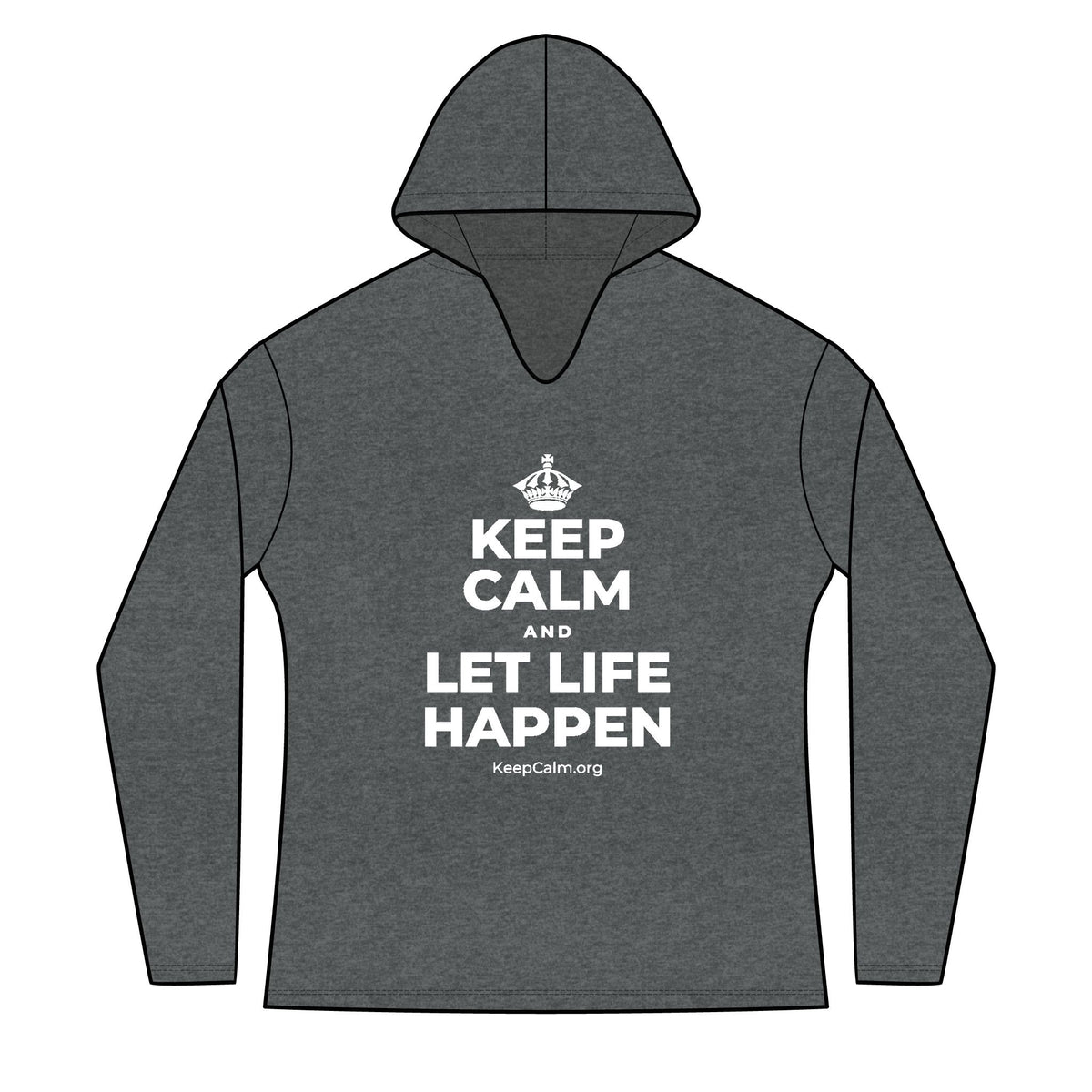 KEEP CALM AND LET LIFE HAPPEN Women's Long Sleeve Hoodie