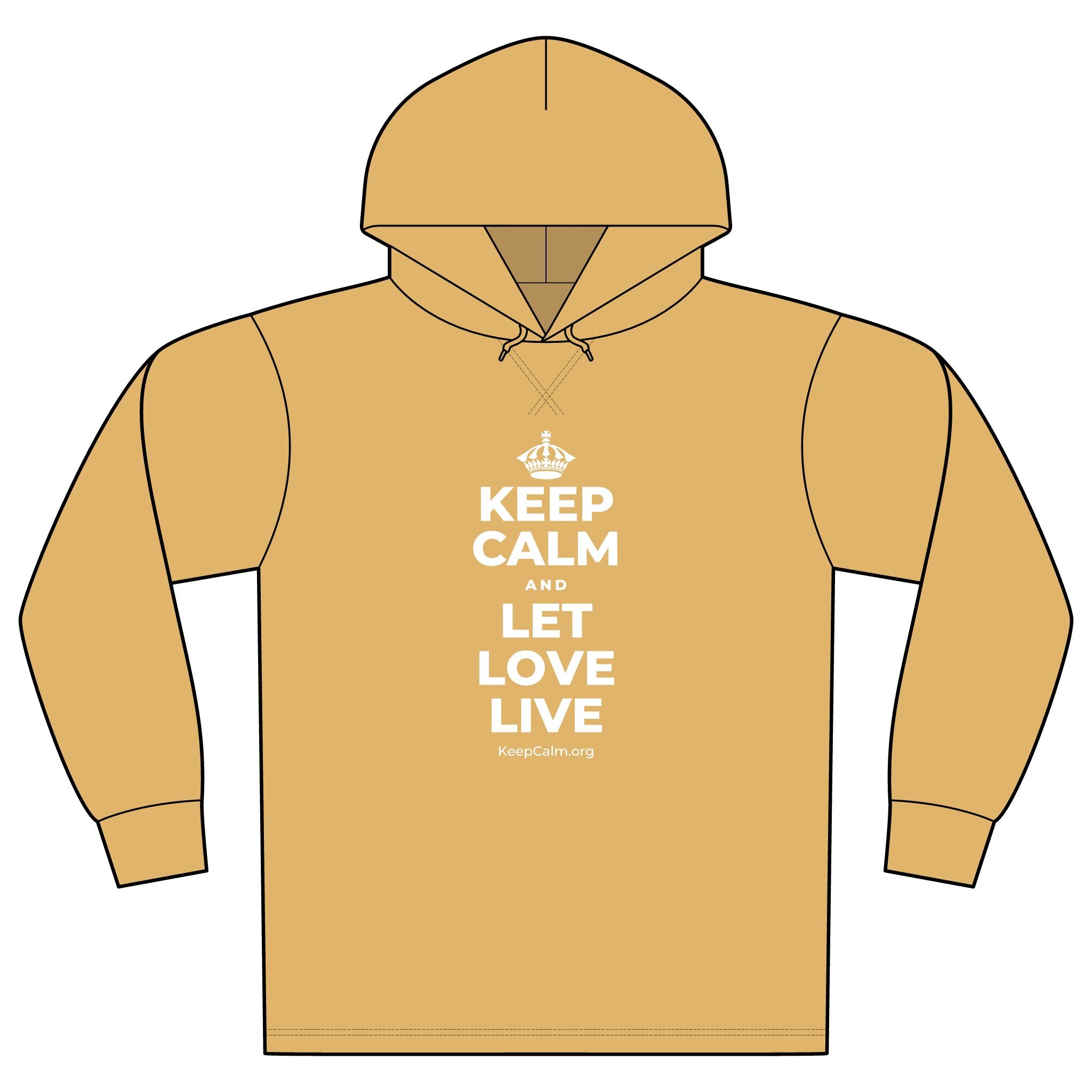 KEEP CALM AND LET LOVE LIVE Organic Hoodie Tee