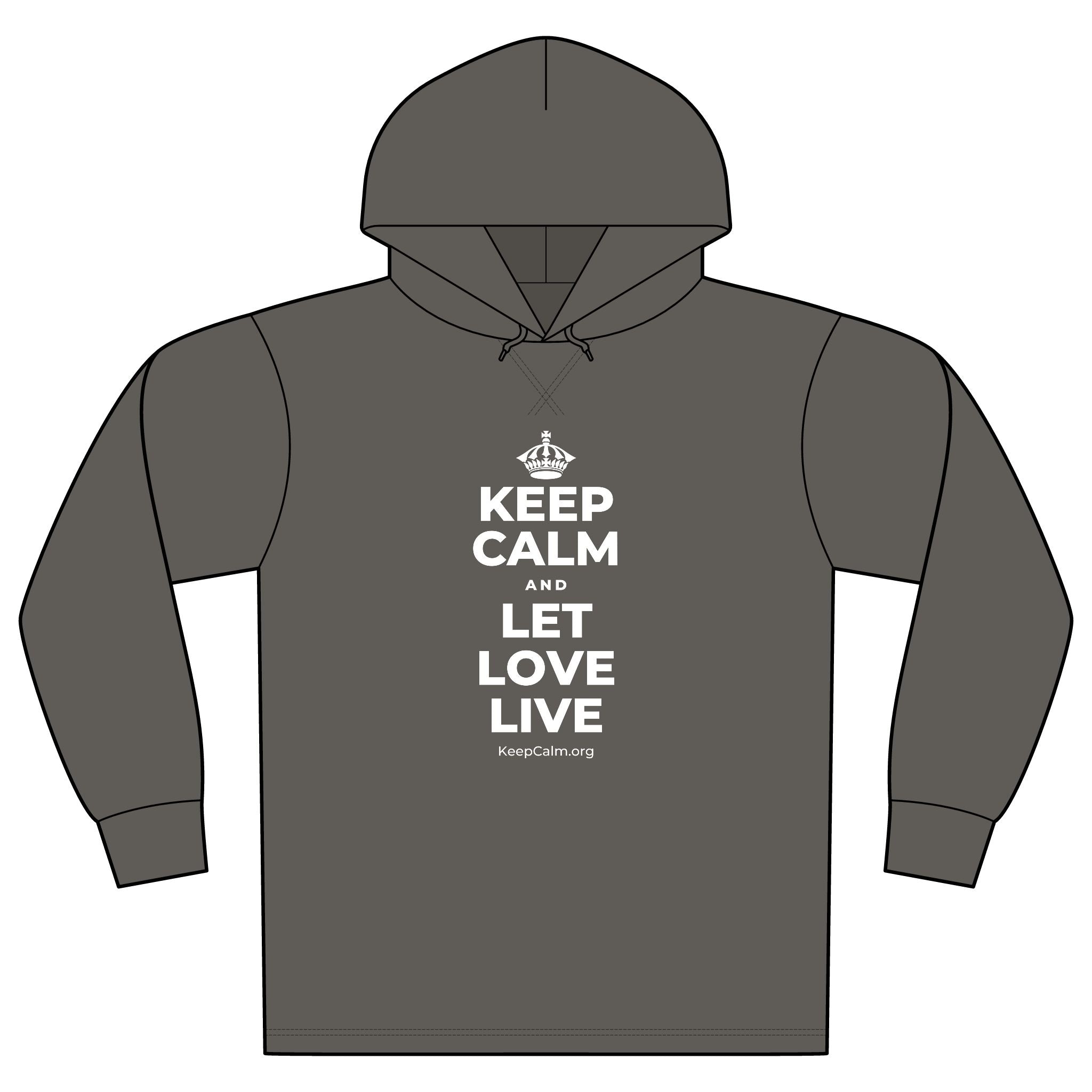 KEEP CALM AND LET LOVE LIVE Organic Hoodie Tee