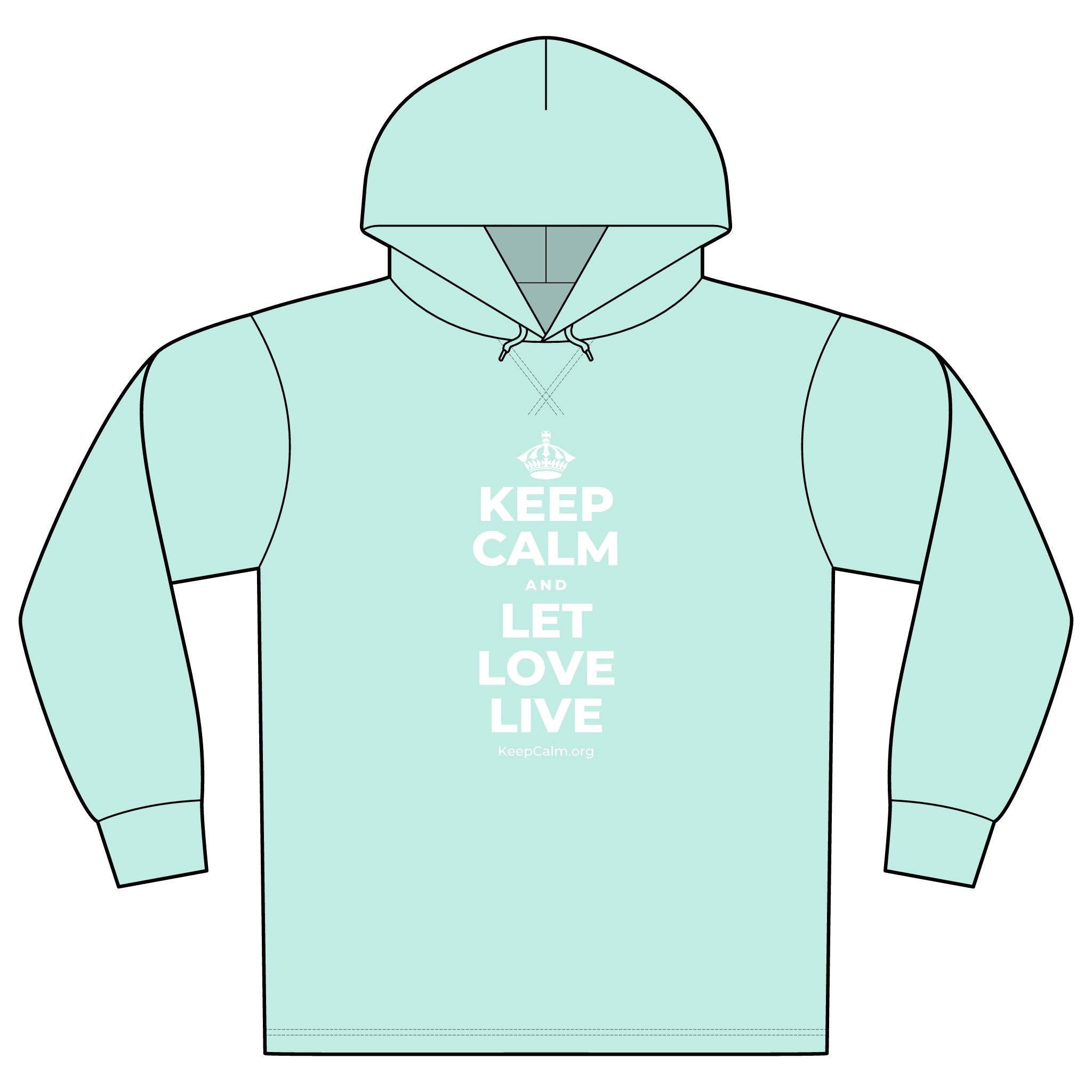 KEEP CALM AND LET LOVE LIVE Organic Hoodie Tee