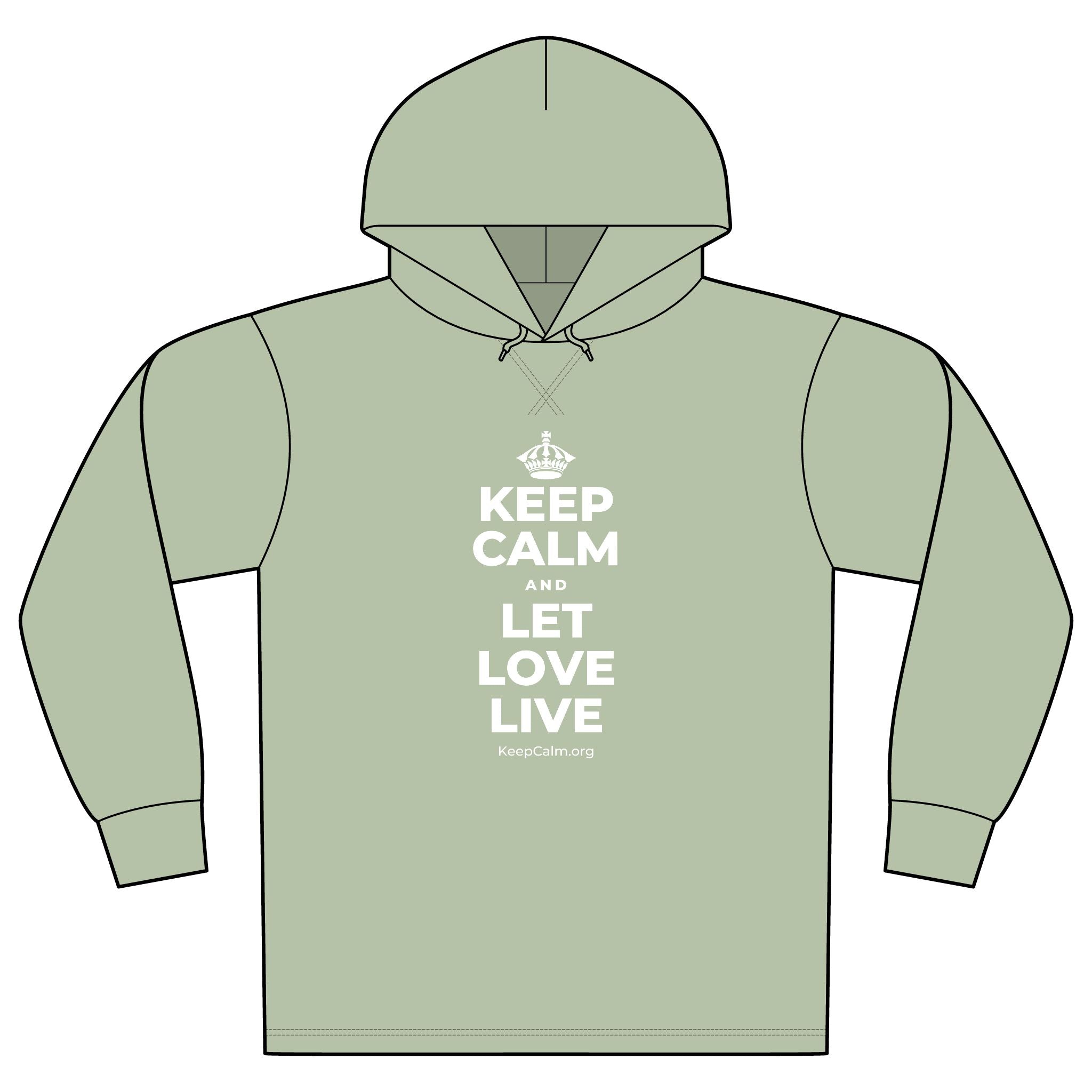 KEEP CALM AND LET LOVE LIVE Organic Hoodie Tee