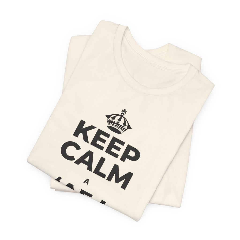 KEEP CALM A ʻAE I KAU LOHI T-Shirt (White–Asphalt)