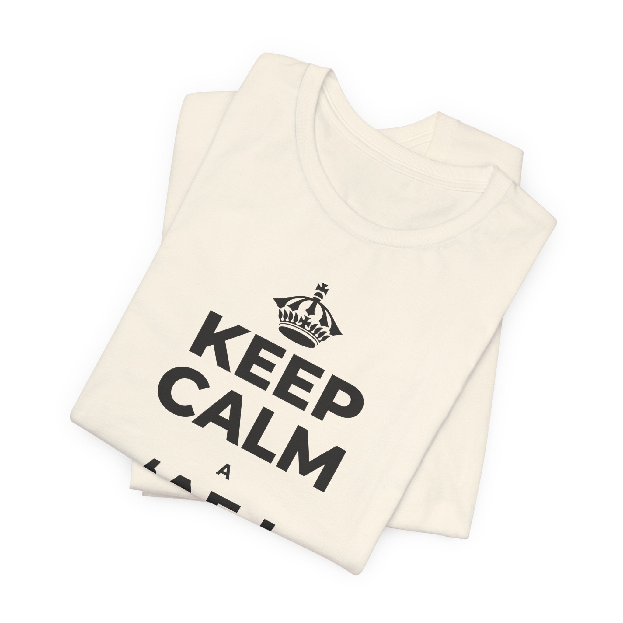 KEEP CALM A ʻAE I KAU LOHI T-Shirt (White–Asphalt)