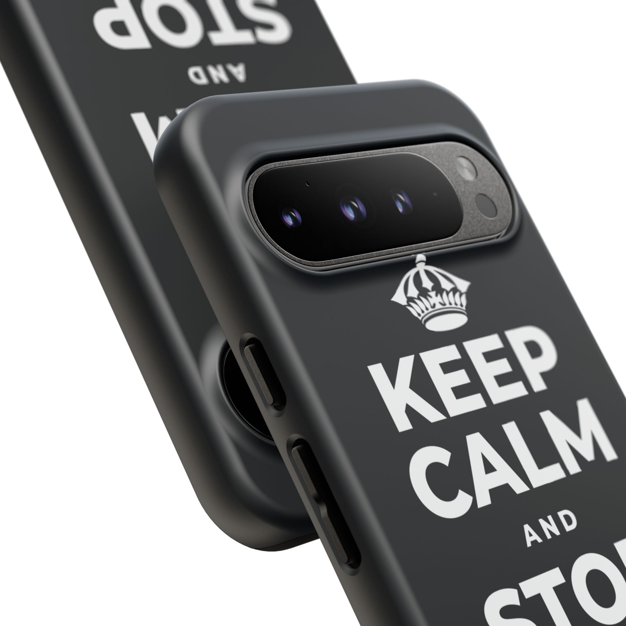 KEEP CALM AND STOP FORCING IT Phone Case (Dark)