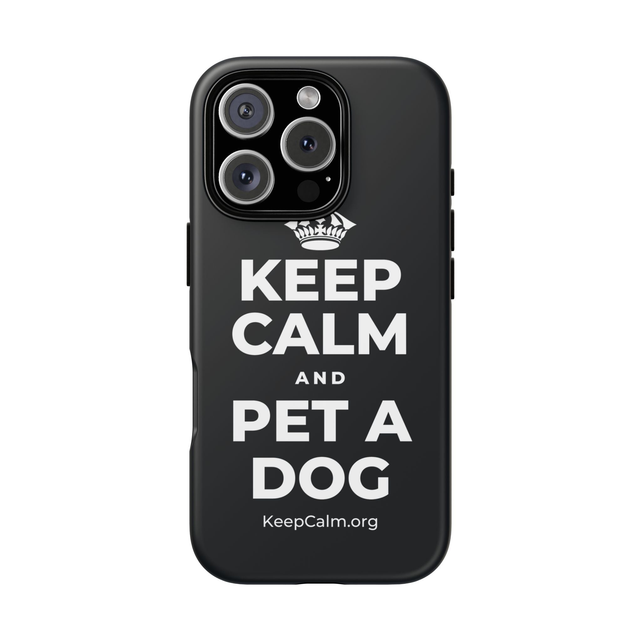 KEEP CALM AND PET A DOG Phone Case (Dark)