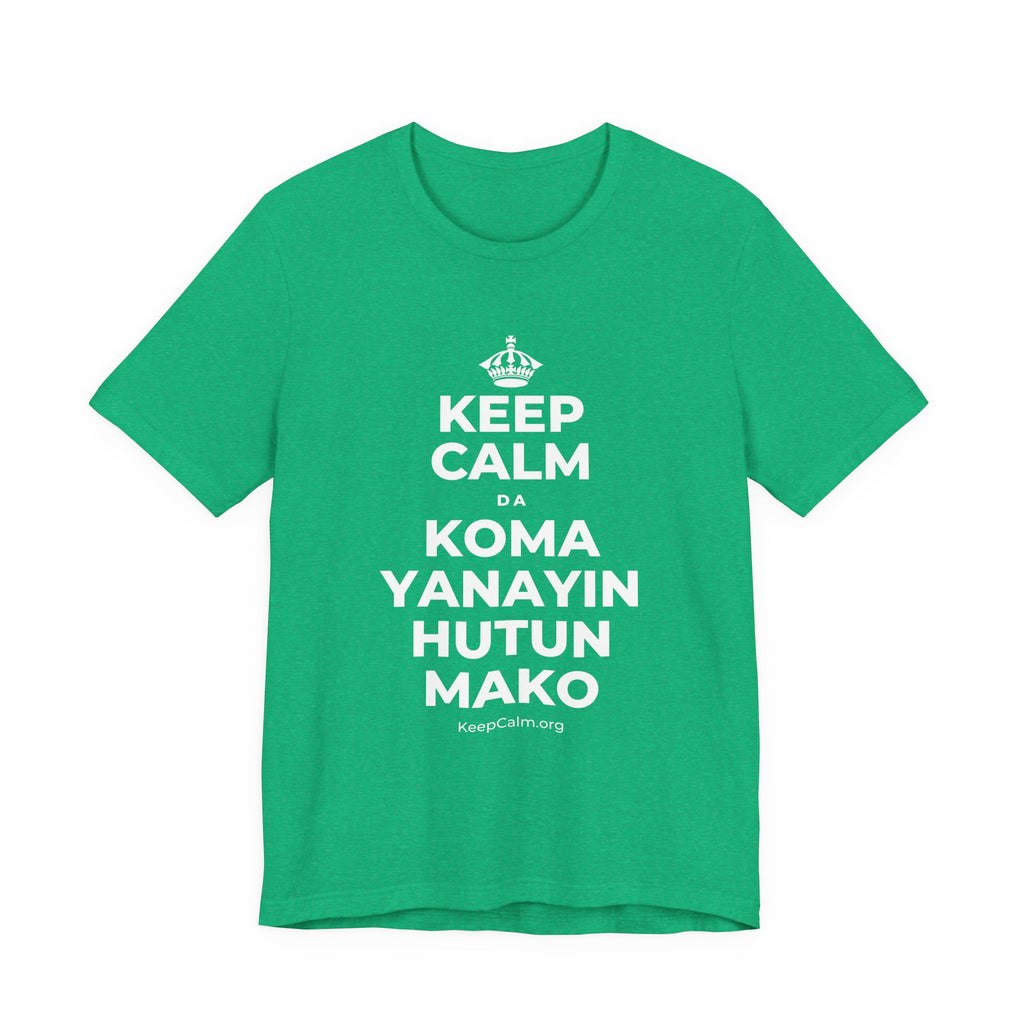 KEEP CALM DA KOMA YANAYIN HUTUN MAKO T-Shirt (Baby Blue–Silver)