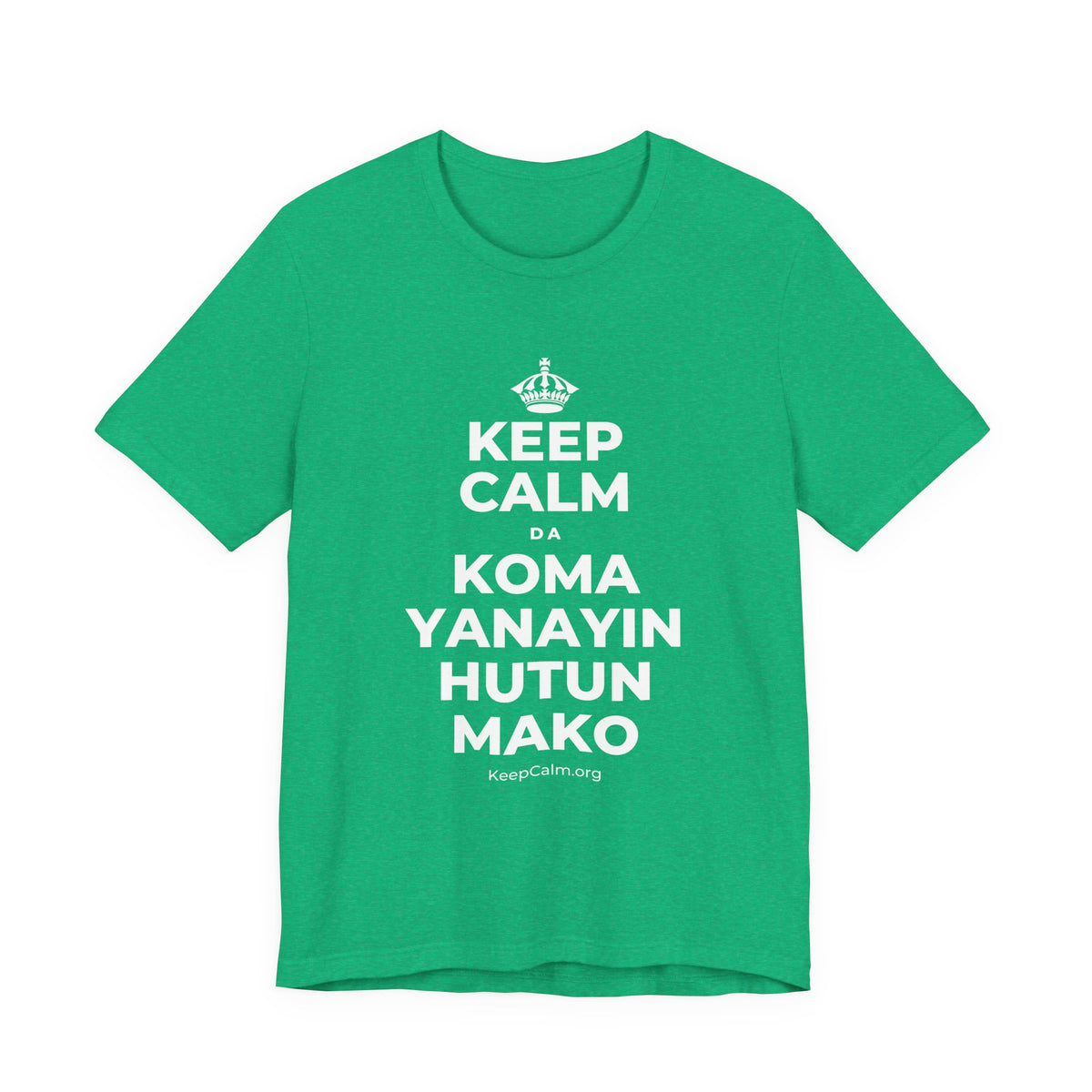 KEEP CALM DA KOMA YANAYIN HUTUN MAKO T-Shirt (Baby Blue–Silver)