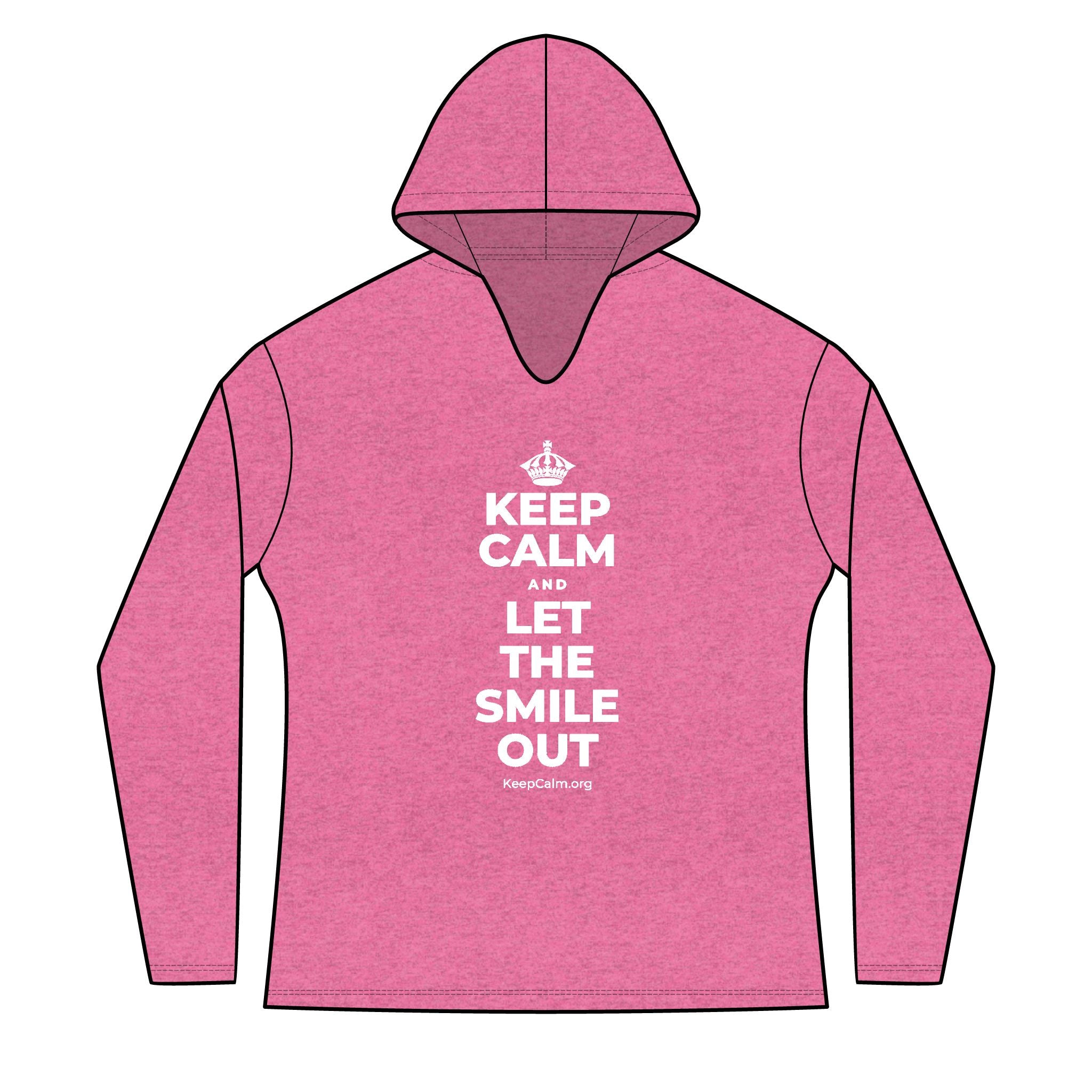 KEEP CALM AND LET THE SMILE OUT Women's Long Sleeve Hoodie
