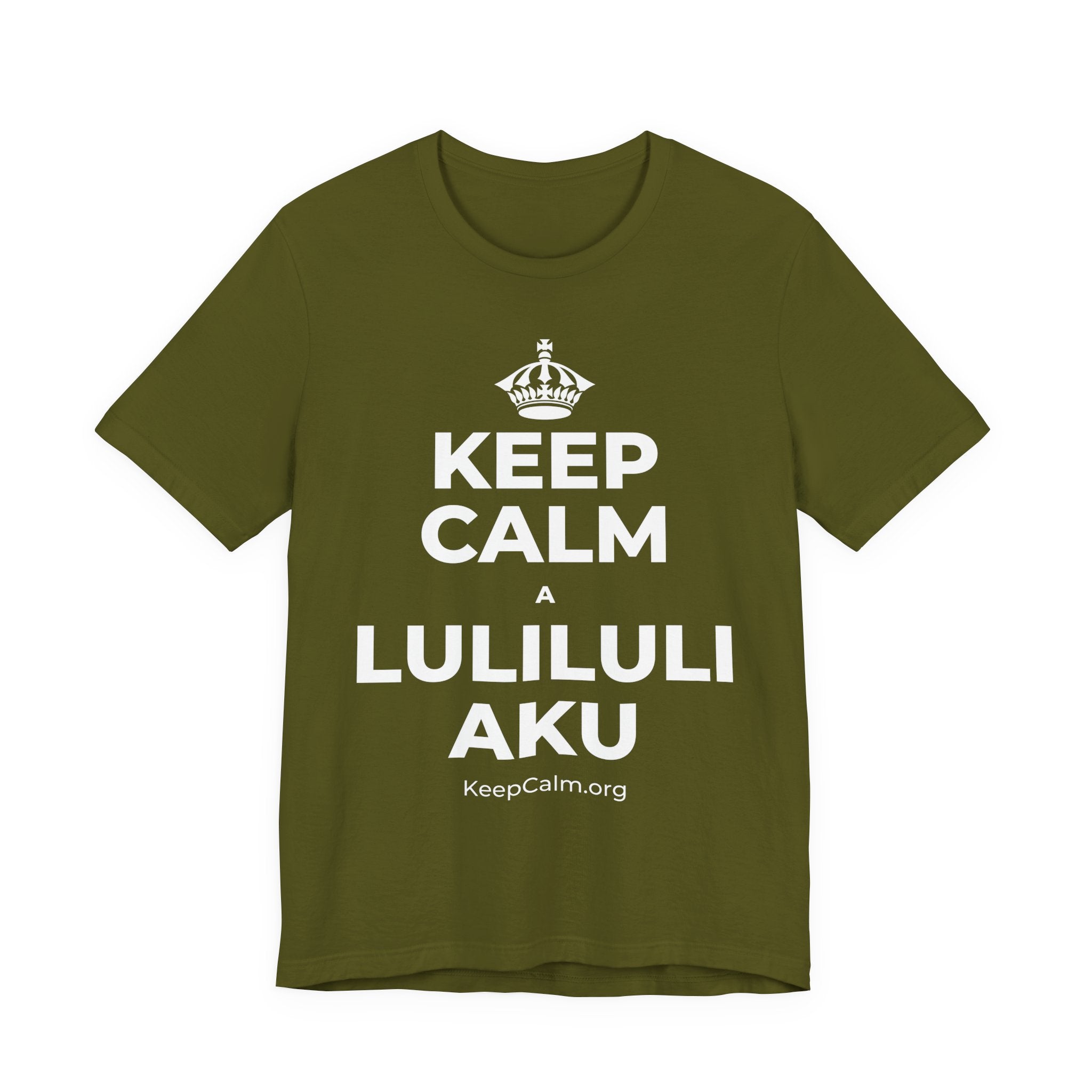 KEEP CALM A LULILULI AKU T-Shirt (Baby Blue–Silver)