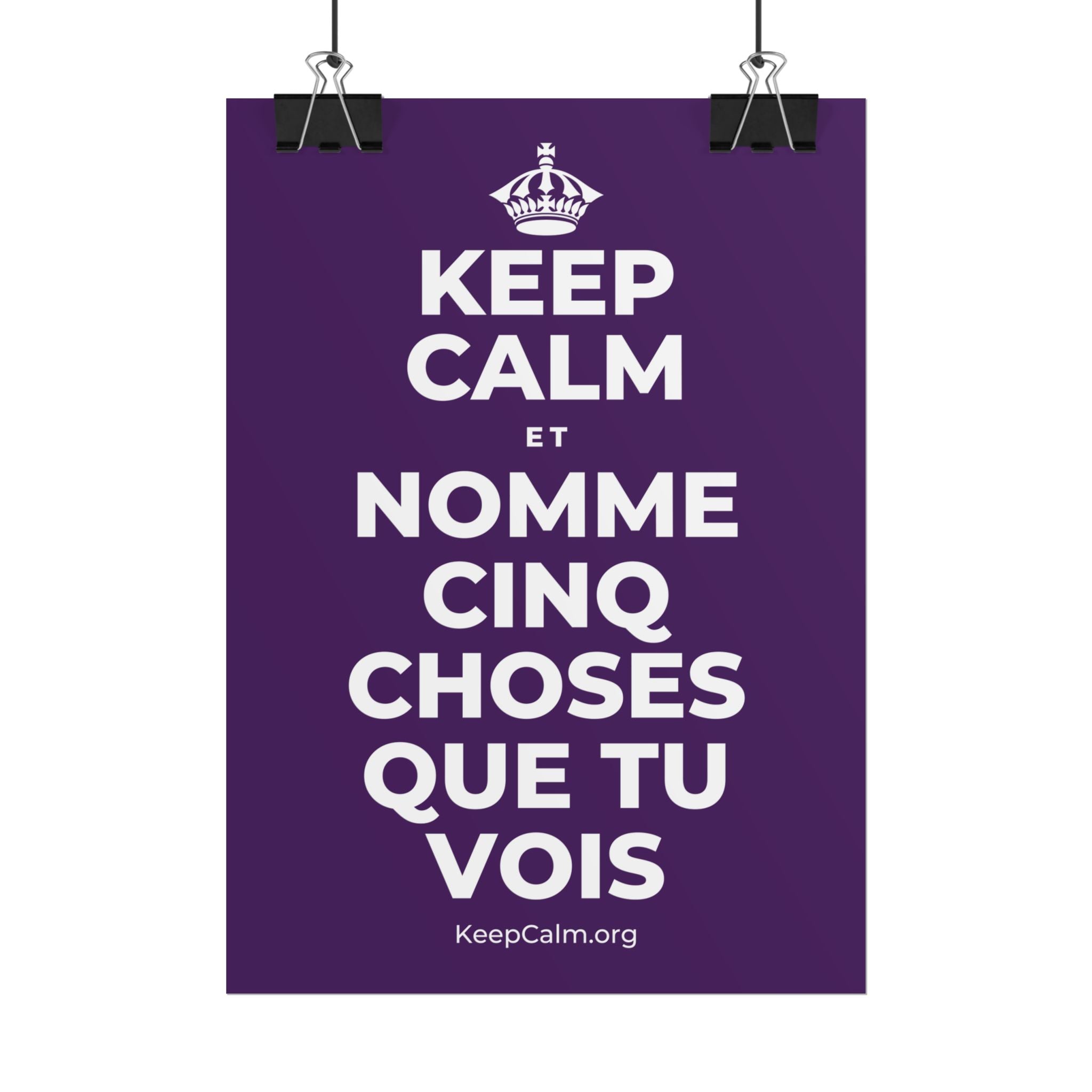 KEEP CALM ET NOMME CINQ CHOSES QUE TU VOIS Poster