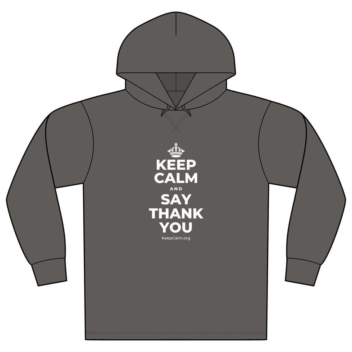 KEEP CALM AND SAY THANK YOU Organic Hoodie Tee