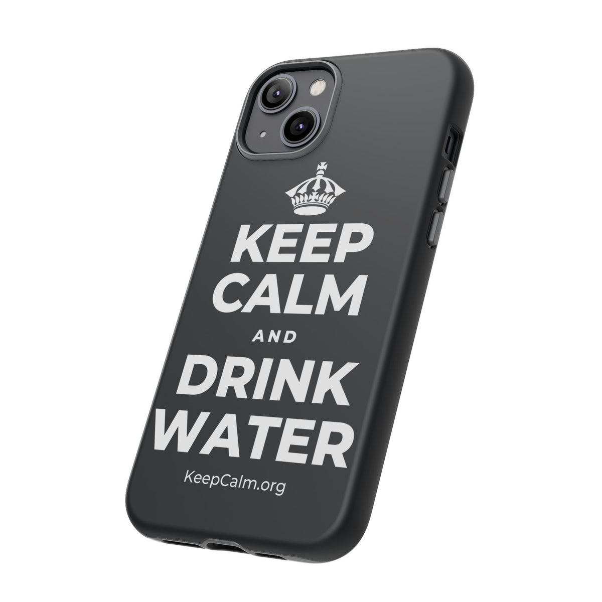 KEEP CALM AND DRINK WATER Phone Case (Dark)
