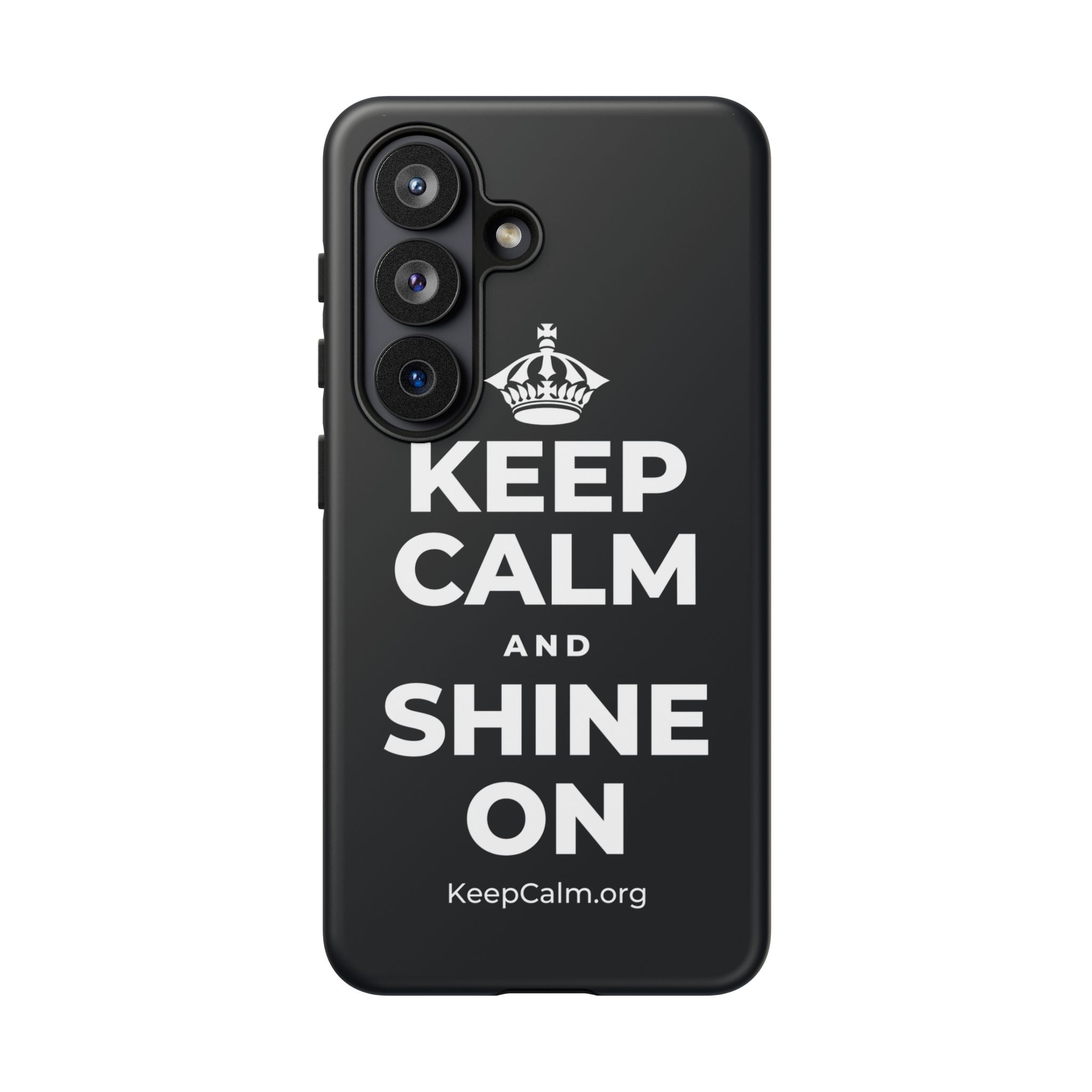 KEEP CALM AND SHINE ON Phone Case (Dark)