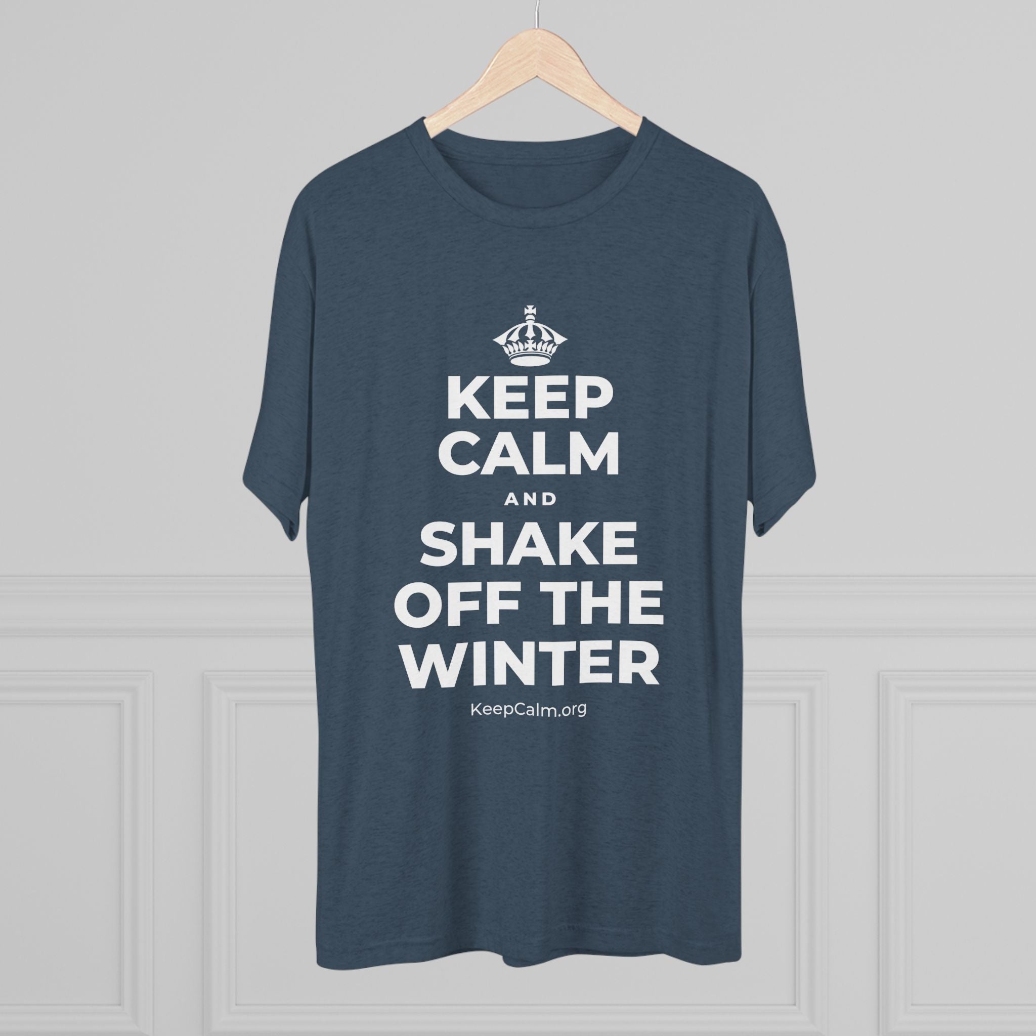 KEEP CALM AND SHAKE OFF THE WINTER Tri-Blend Tee