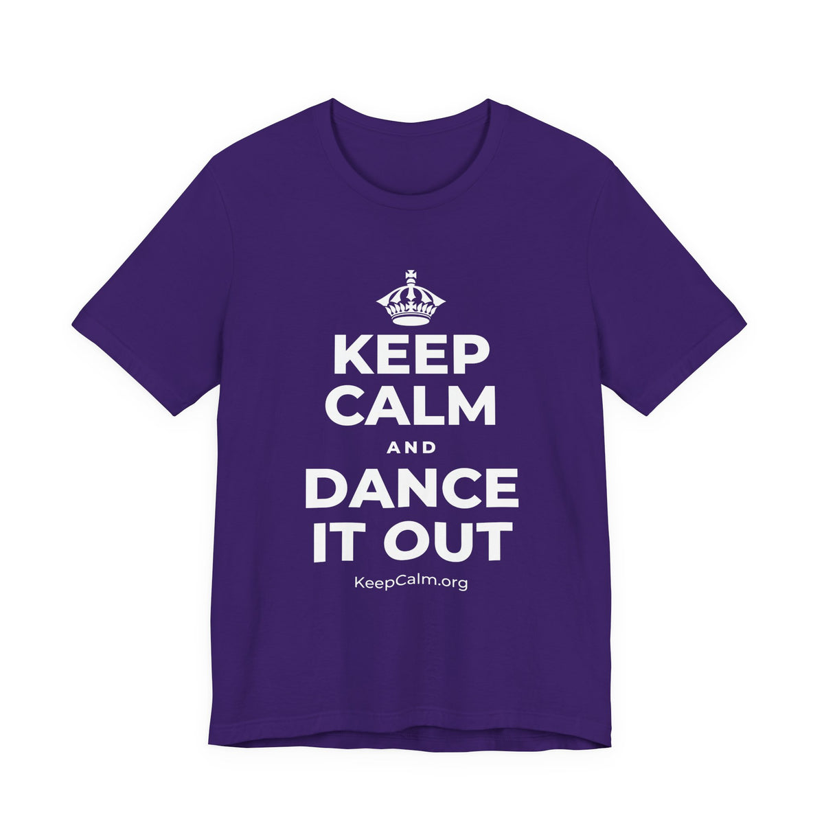 KEEP CALM AND DANCE IT OUT T-Shirt (Soft Cream–Heather Mauve)