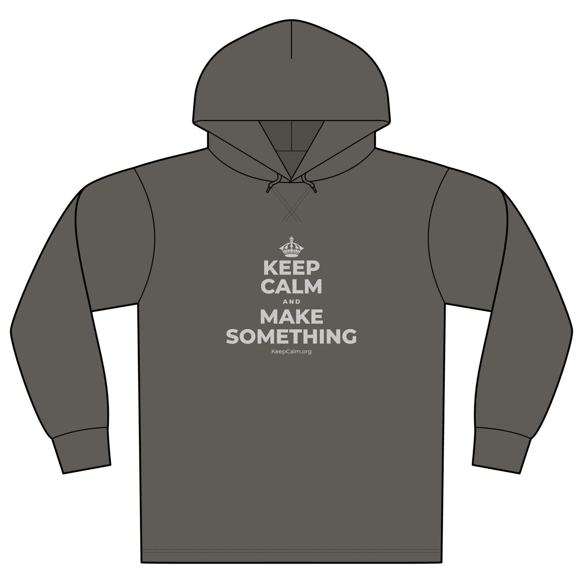 KEEP CALM AND MAKE SOMETHING Organic Hoodie Tee