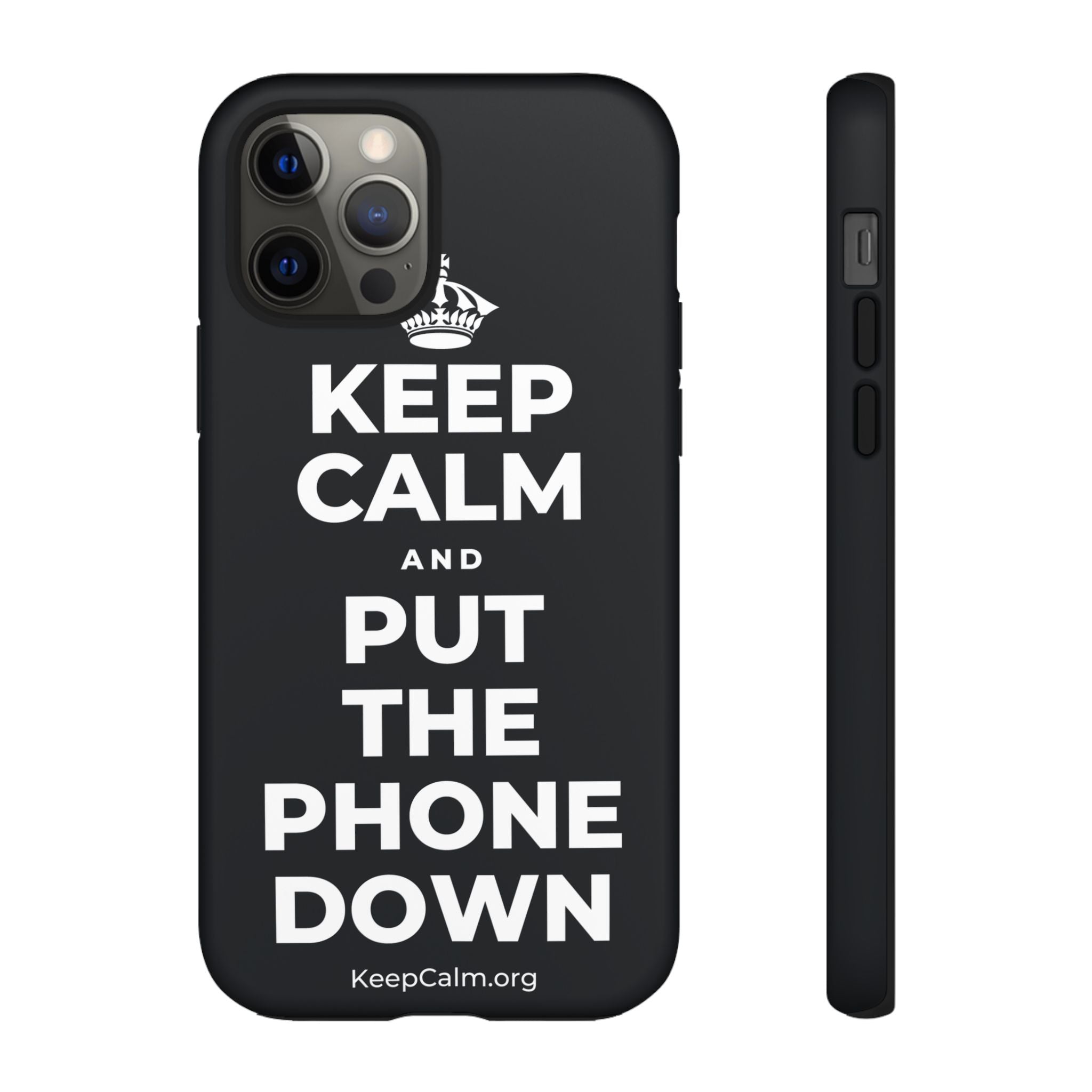KEEP CALM AND PUT THE PHONE DOWN Phone Case (Dark)