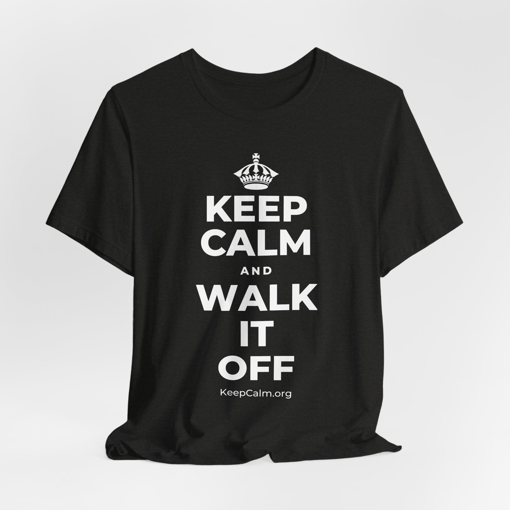 KEEP CALM AND WALK IT OFF T-Shirt (Soft Cream–Heather Mauve)