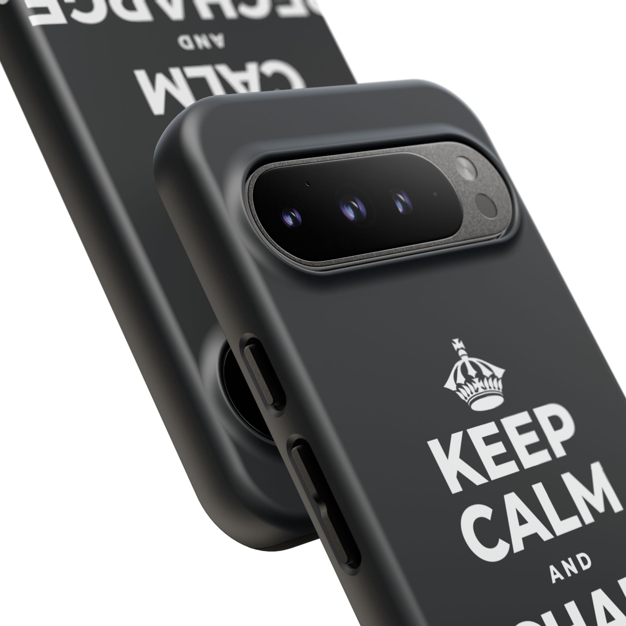 KEEP CALM AND RECHARGE, NO GUILT Phone Case (Dark)