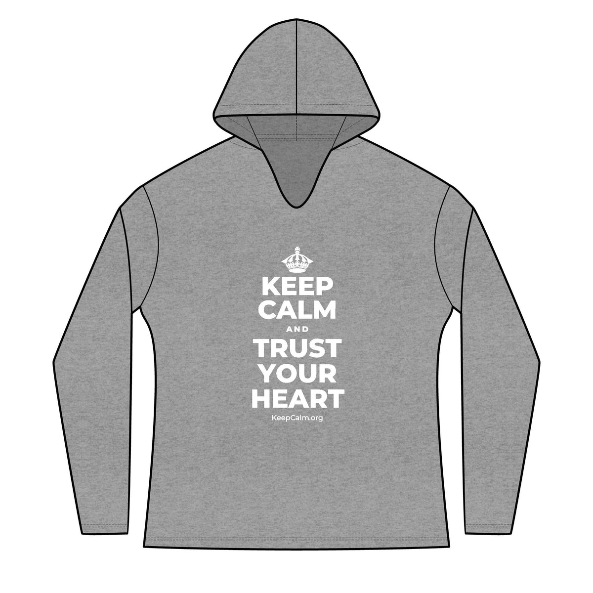 KEEP CALM AND TRUST YOUR HEART Women's Long Sleeve Hoodie