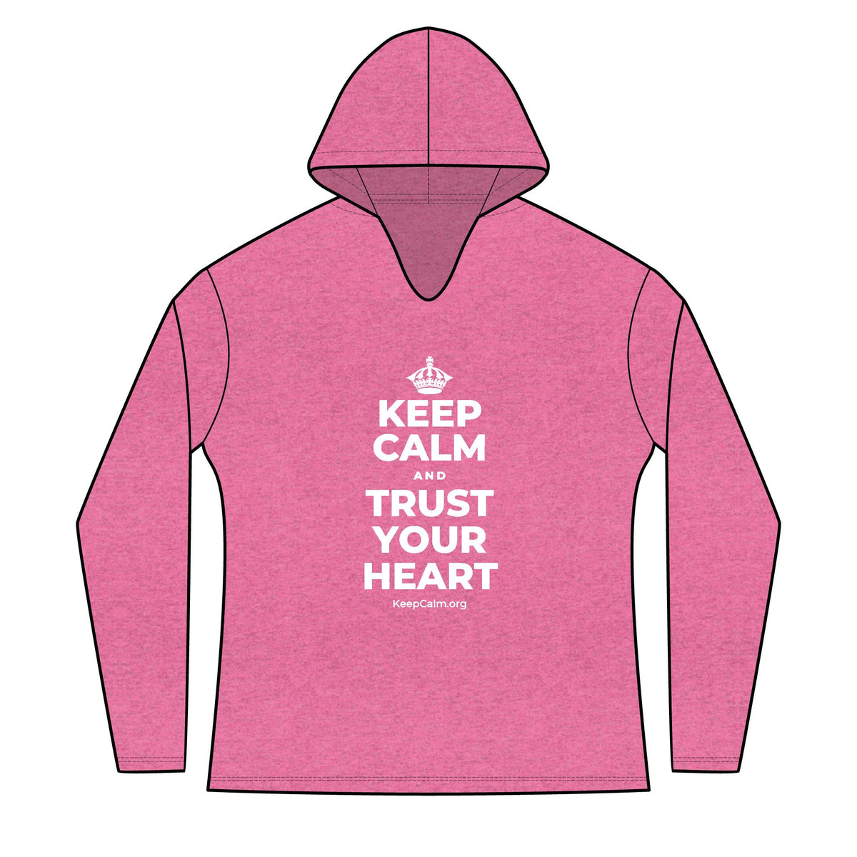KEEP CALM AND TRUST YOUR HEART Women's Long Sleeve Hoodie