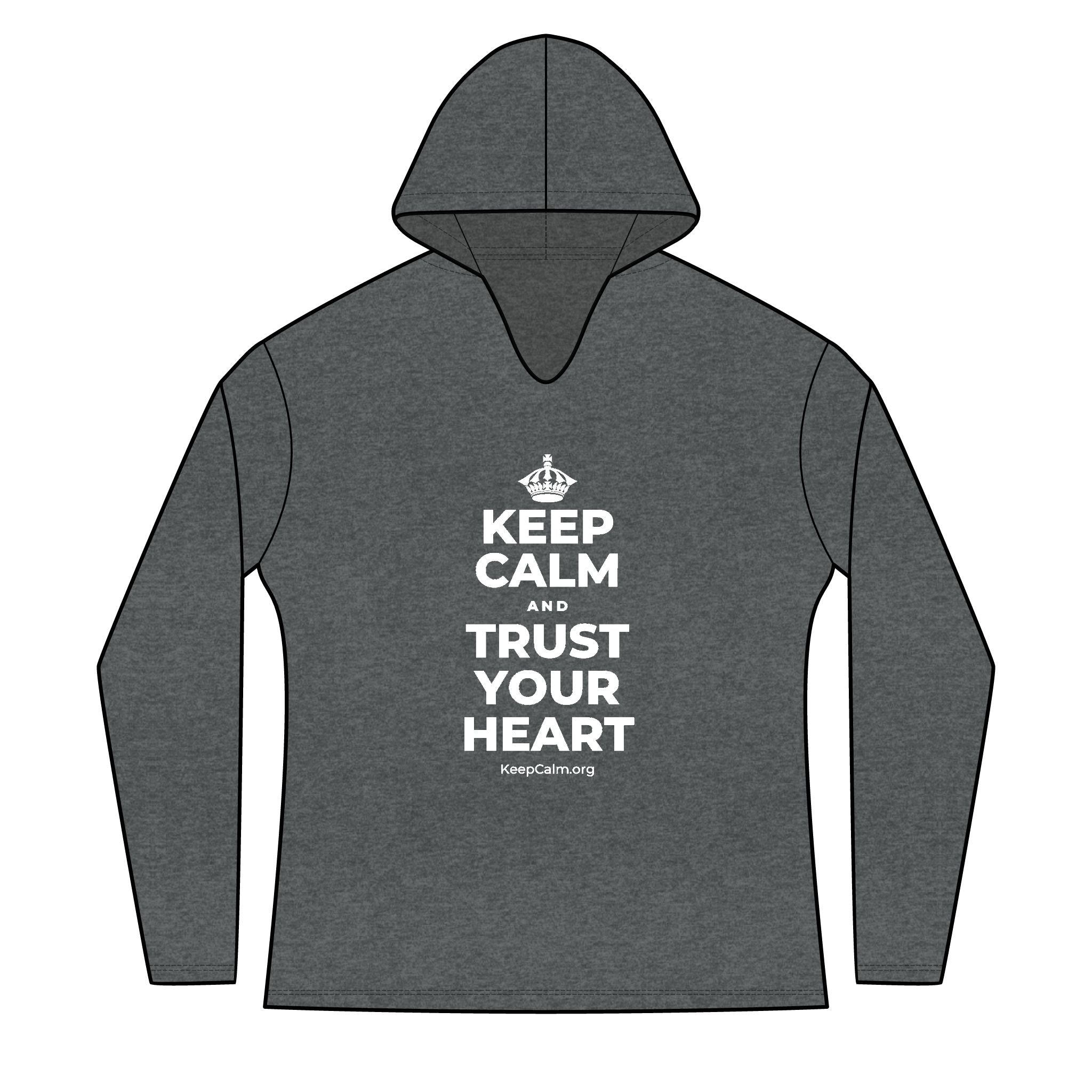 KEEP CALM AND TRUST YOUR HEART Women's Long Sleeve Hoodie