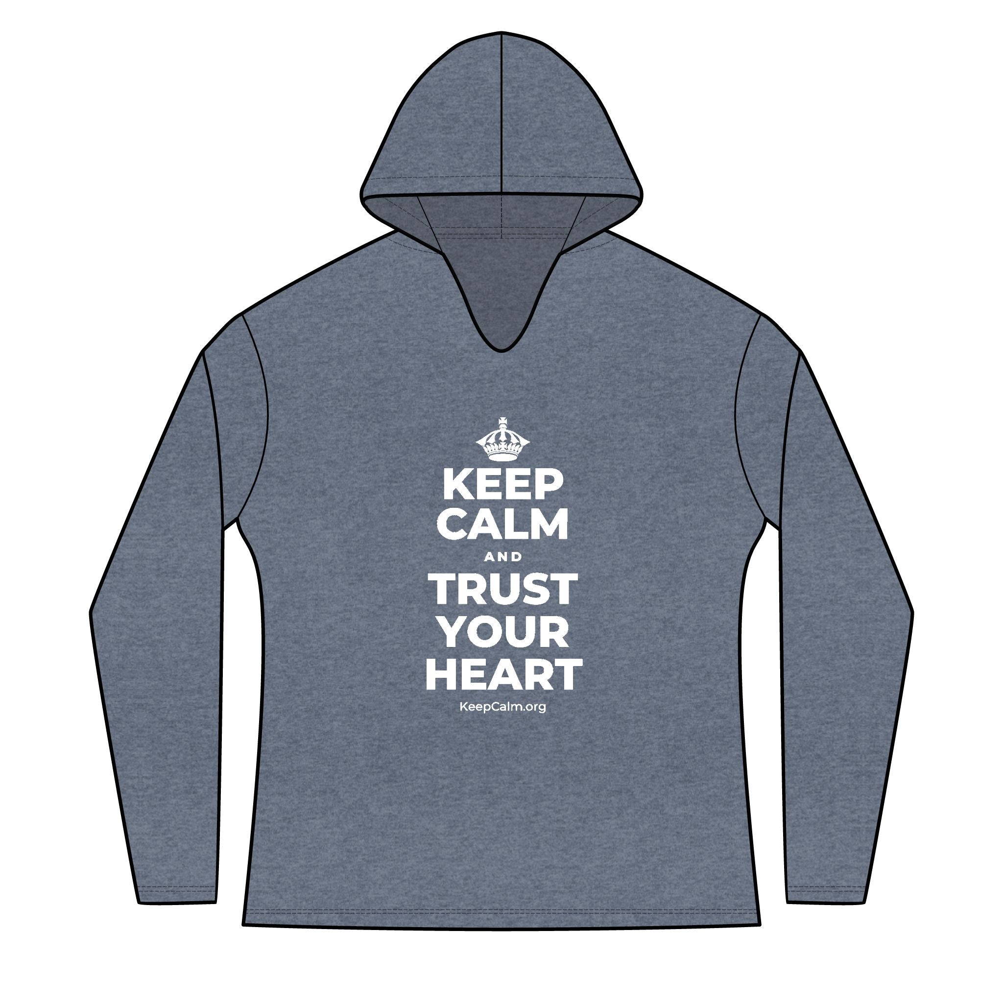 KEEP CALM AND TRUST YOUR HEART Women's Long Sleeve Hoodie