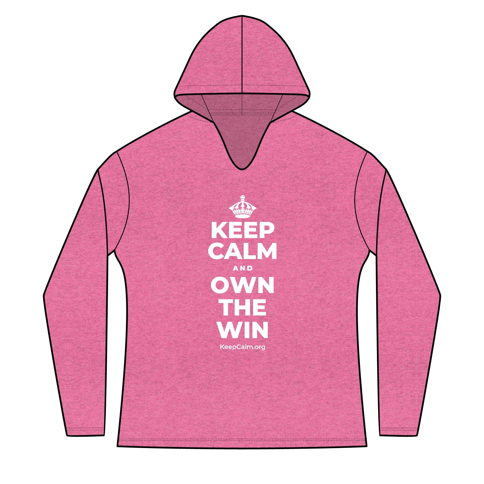 KEEP CALM AND OWN THE WIN Women's Long Sleeve Hoodie