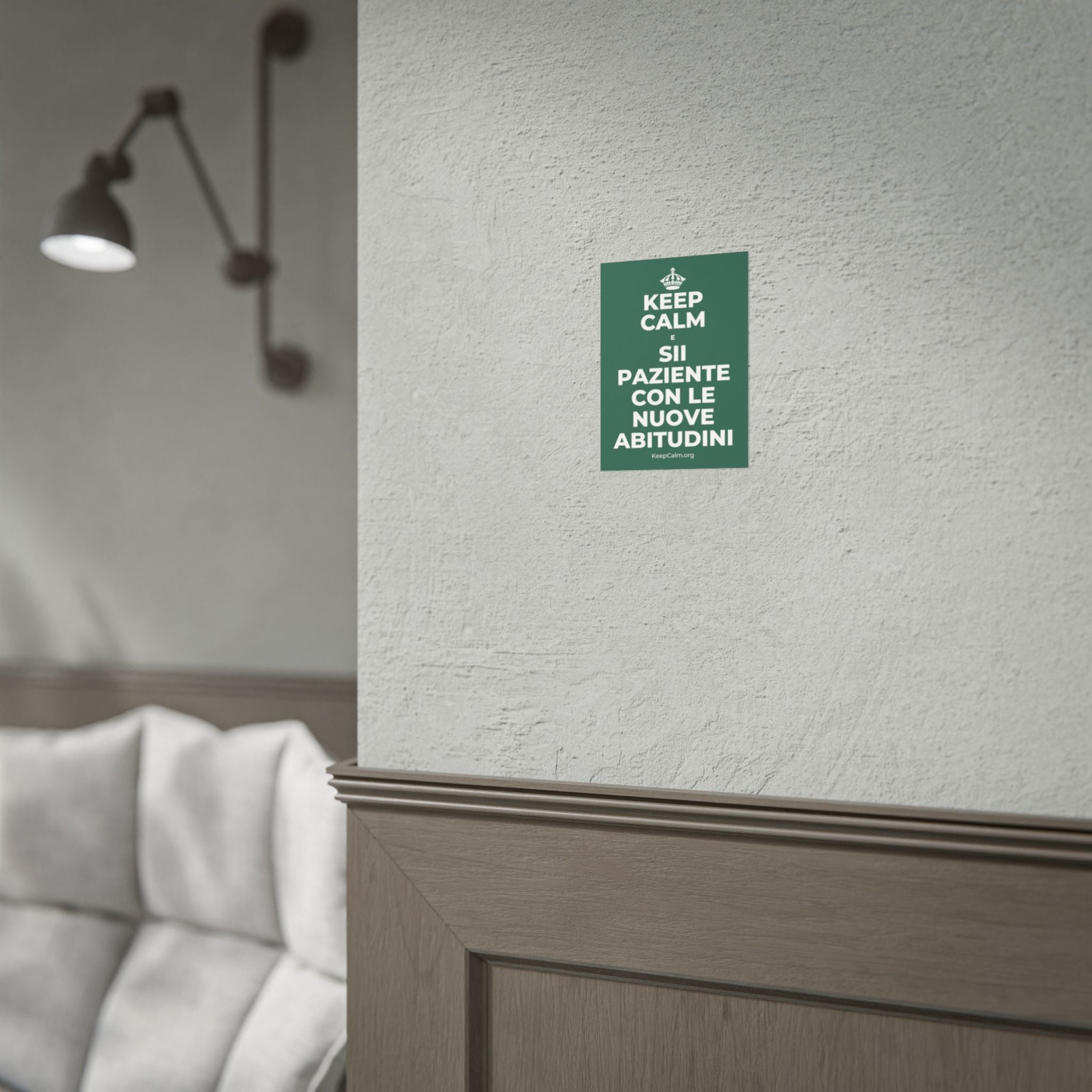KEEP CALM E SII PAZIENTE CON LE NUOVE ABITUDINI Poster