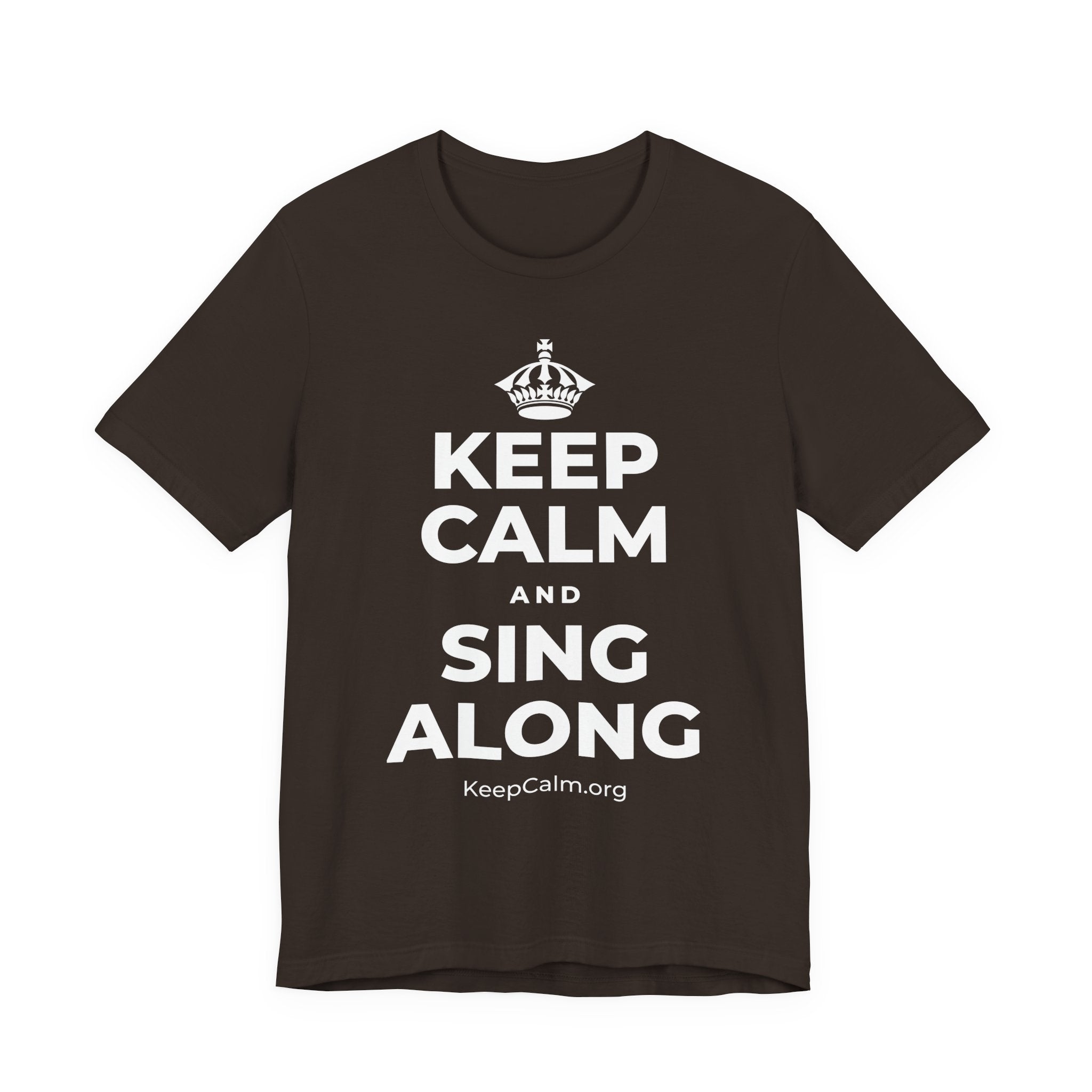 KEEP CALM AND SING ALONG T-Shirt (Soft Cream–Heather Mauve)