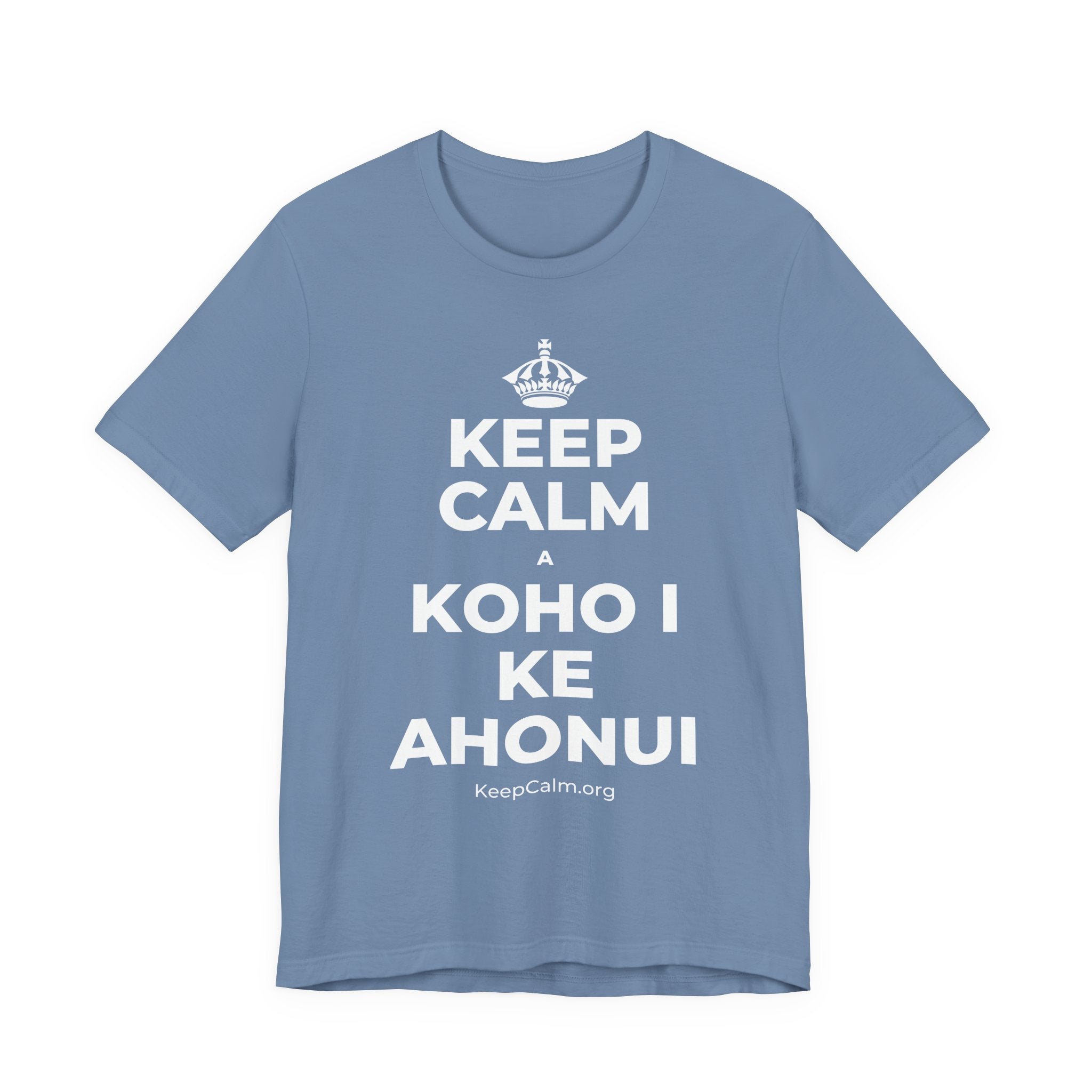 KEEP CALM A KOHO I KE AHONUI T-Shirt (Soft Cream–Heather Mauve)