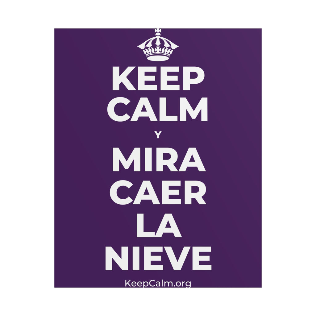 KEEP CALM Y MIRA CAER LA NIEVE Poster