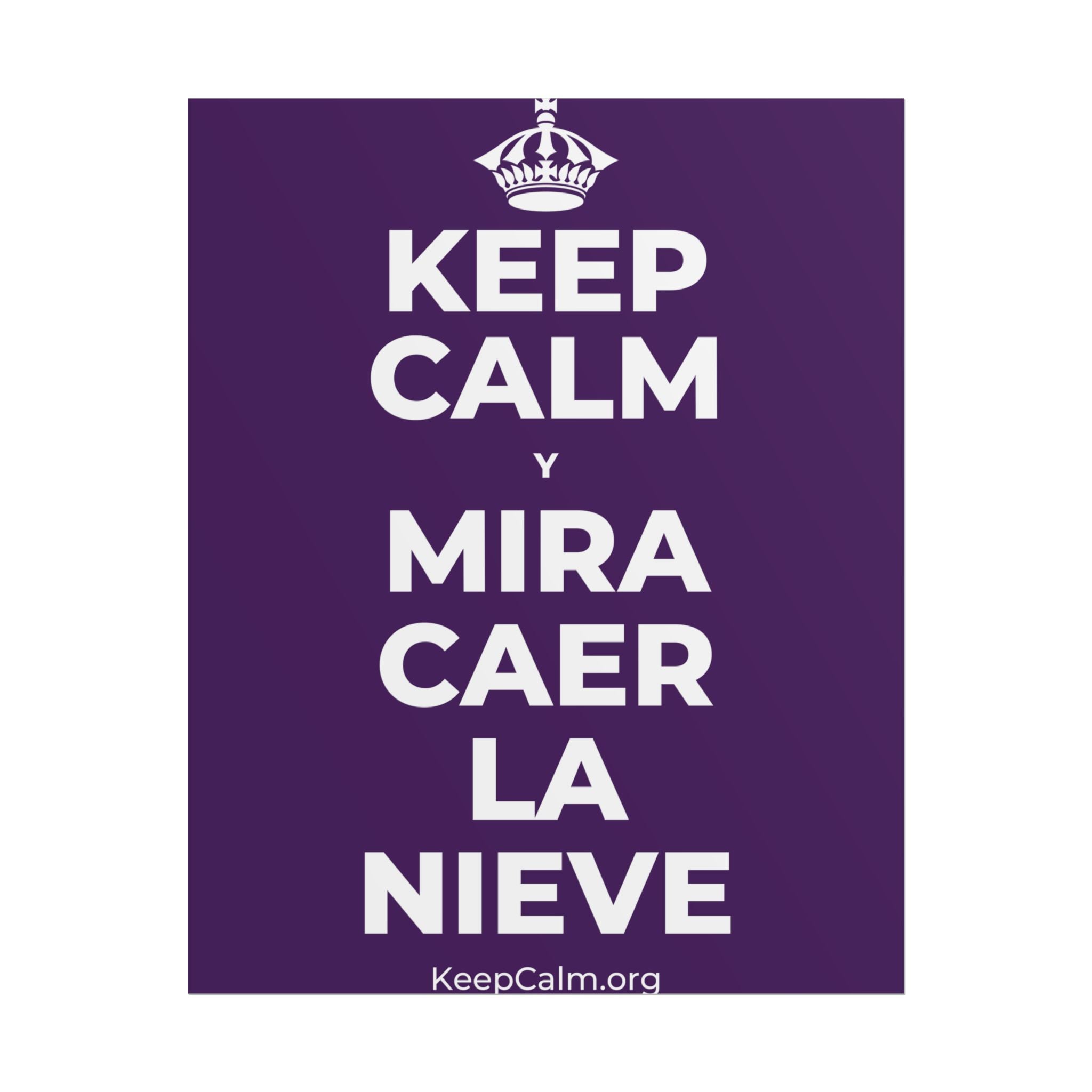 KEEP CALM Y MIRA CAER LA NIEVE Poster